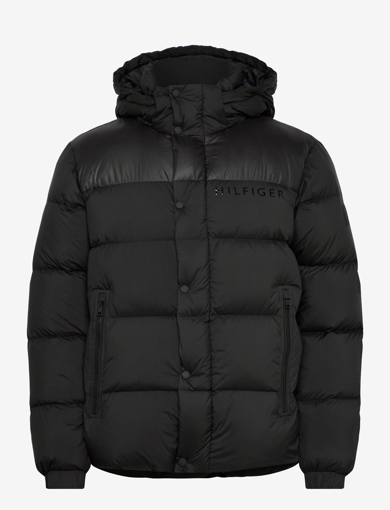 Tommy Hilfiger - MIX DOWN HOODED PUFFER - fodrade jackor - black - 1