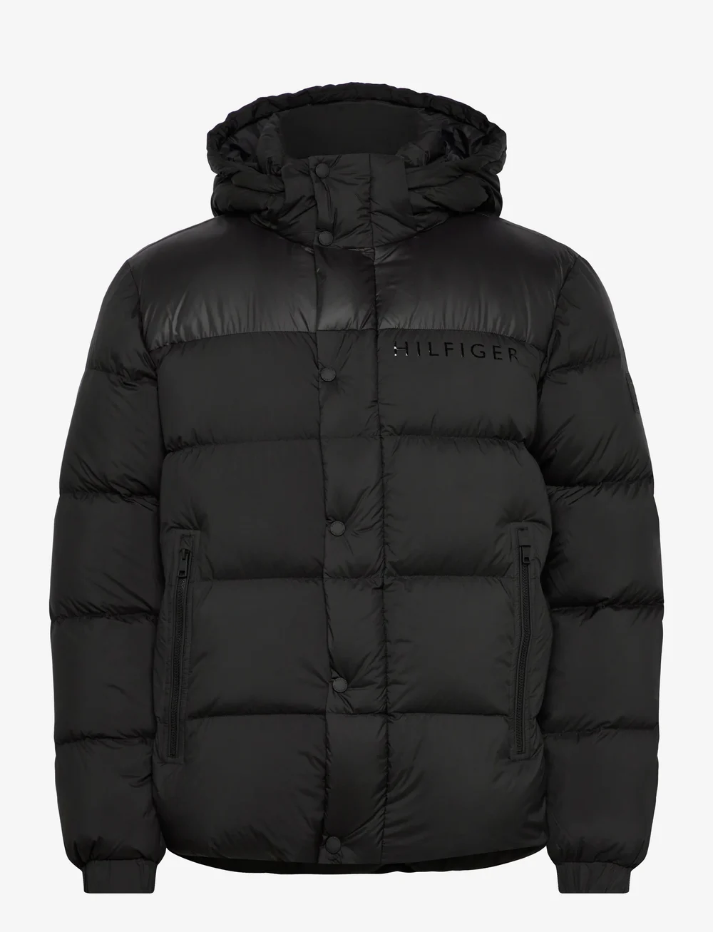 Tommy Hilfiger - MIX DOWN HOODED PUFFER - winterjacken - black - 1