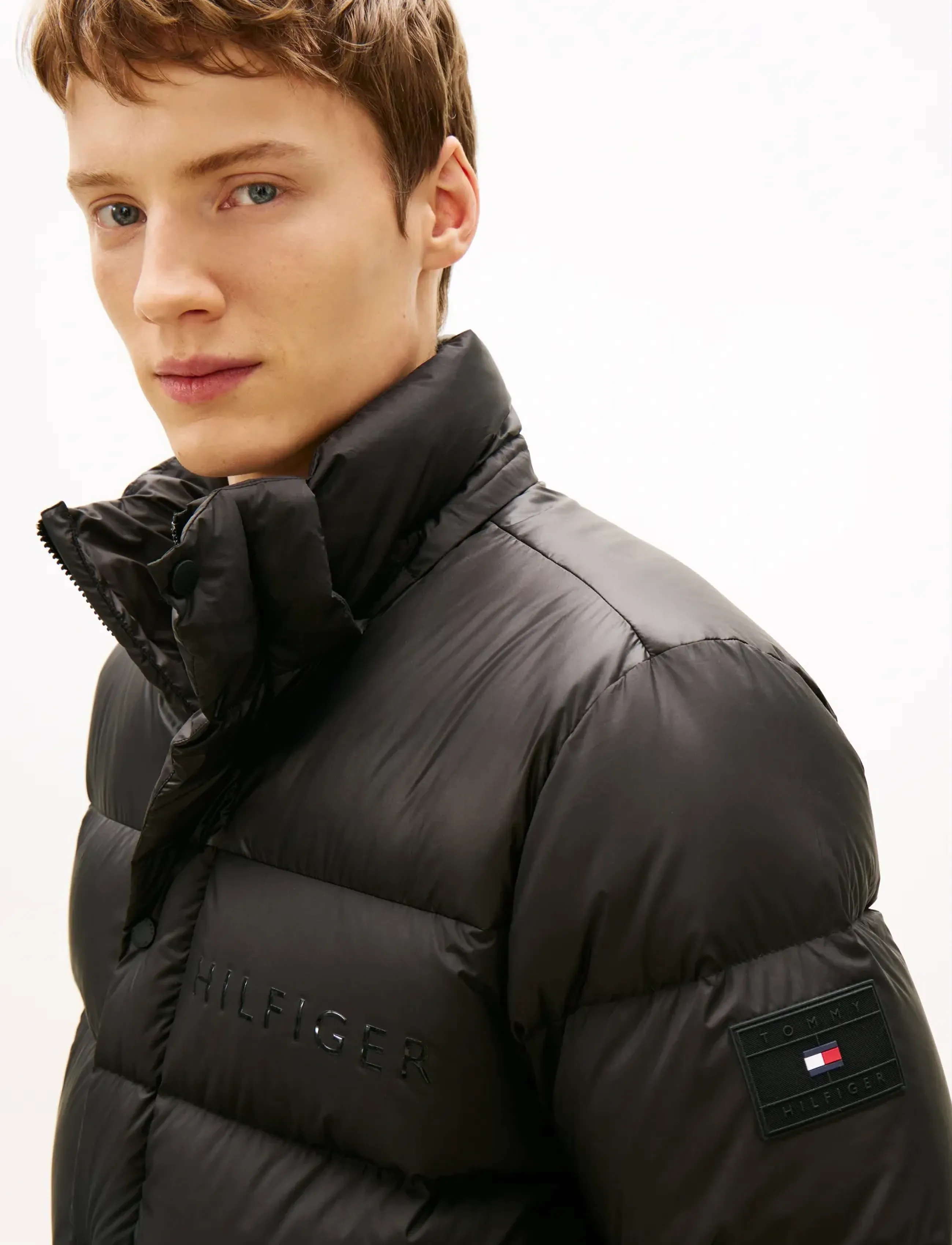 Tommy Hilfiger - MIX DOWN HOODED PUFFER - forede jakker - black - 5