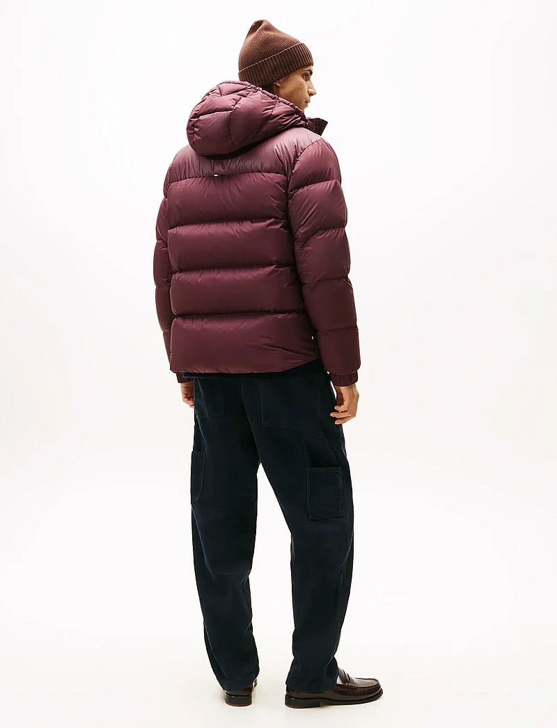 Tommy Hilfiger - MIX DOWN HOODED PUFFER - gefütterte jacken - deep burgundy - 4
