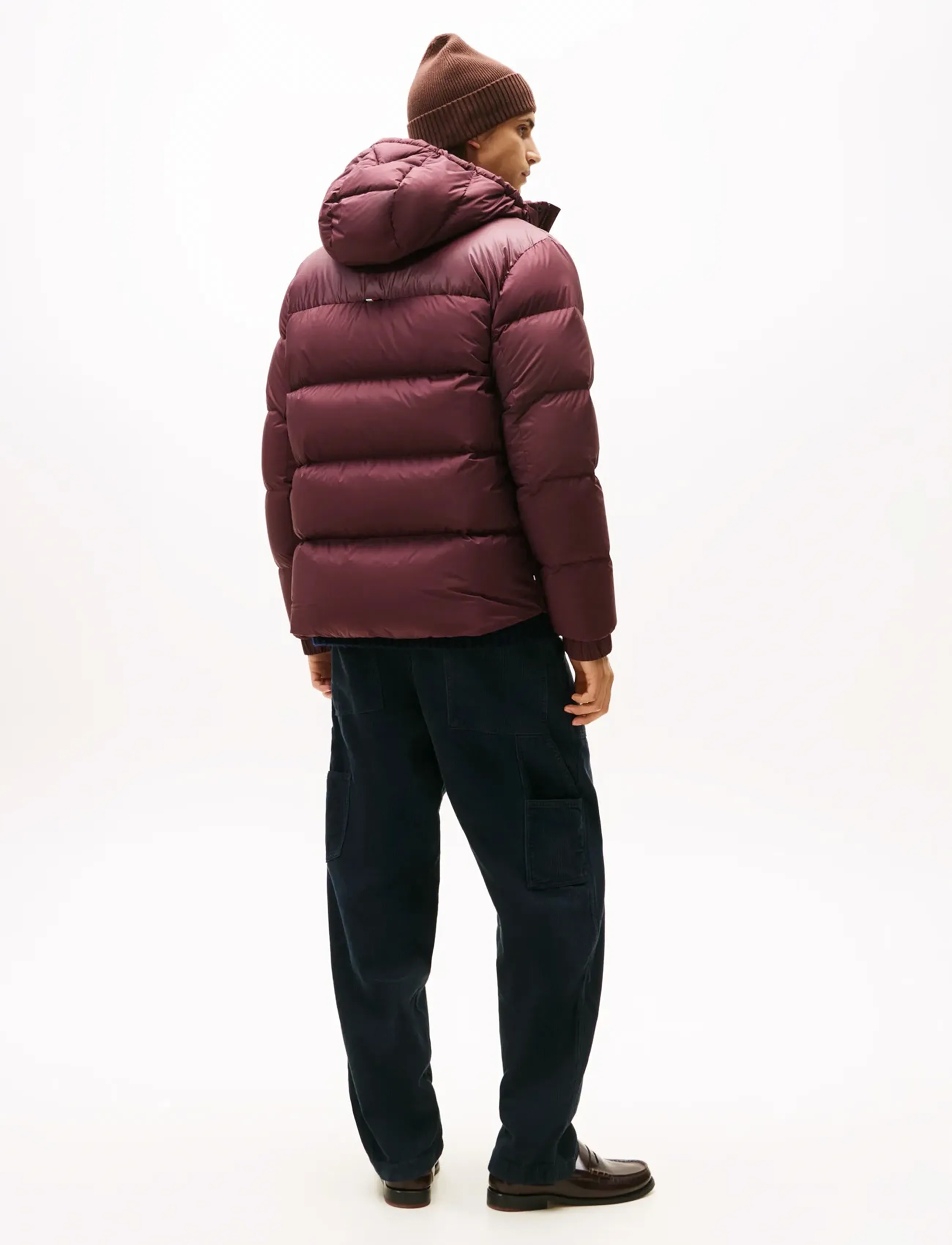 Tommy Hilfiger - MIX DOWN HOODED PUFFER - forede jakker - deep burgundy - 4