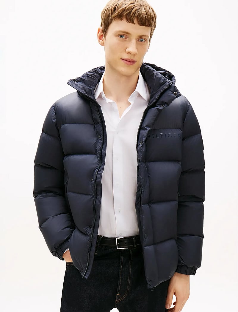 Tommy Hilfiger - MIX DOWN HOODED PUFFER - gefütterte jacken - desert sky - 0