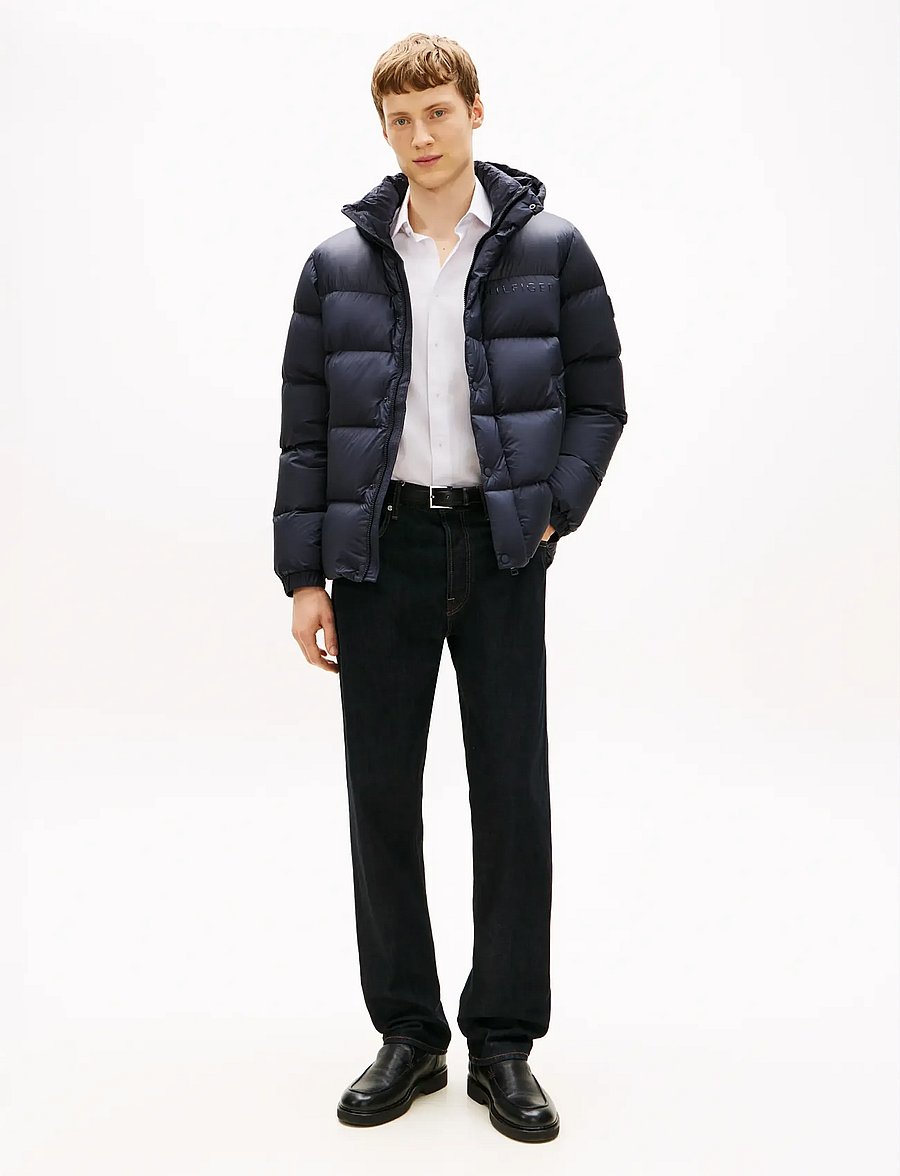 Tommy Hilfiger - MIX DOWN HOODED PUFFER - gefütterte jacken - desert sky - 3