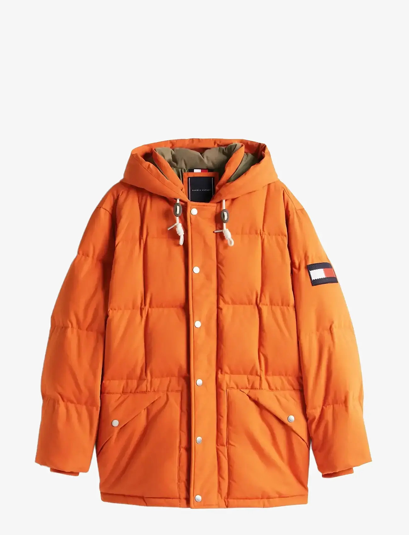 Tommy Hilfiger - SQUARE BAFFLED DOWN PARKA - rudens jakas - voyager orange - 0