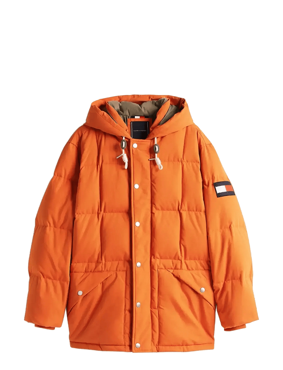 Tommy Hilfiger - SQUARE BAFFLED DOWN PARKA - fodrade jackor - voyager orange - 1