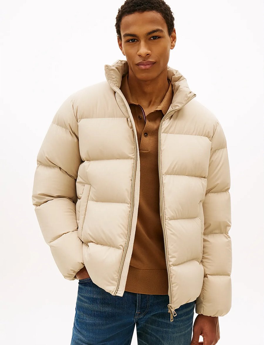 Tommy Hilfiger - DOWN STAND PUFFER JKT - gefütterte jacken - sandalwood - 0