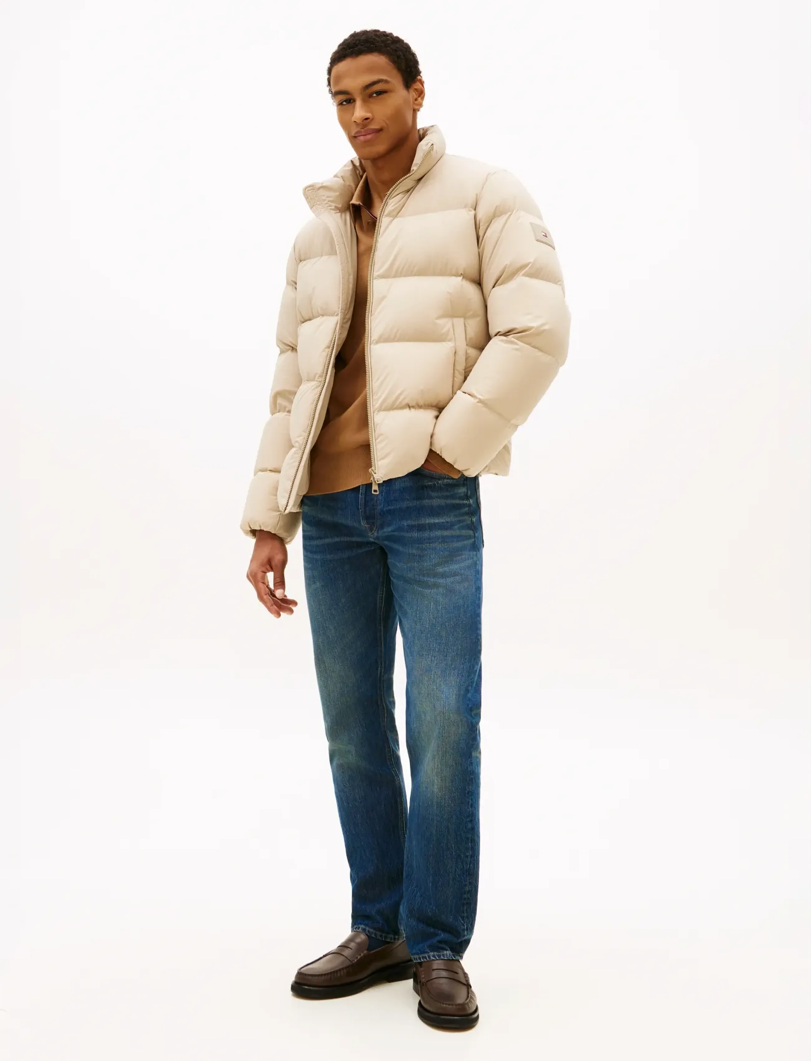 Tommy Hilfiger - DOWN STAND PUFFER JKT - padded jackets - sandalwood - 3