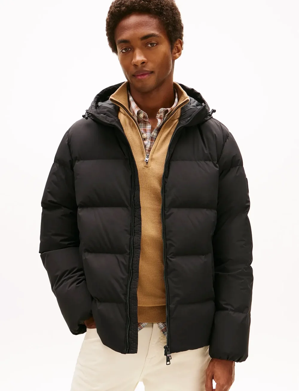 Tommy Hilfiger - DOWN HOODED PUFFER JKT - talvejoped - black - 0