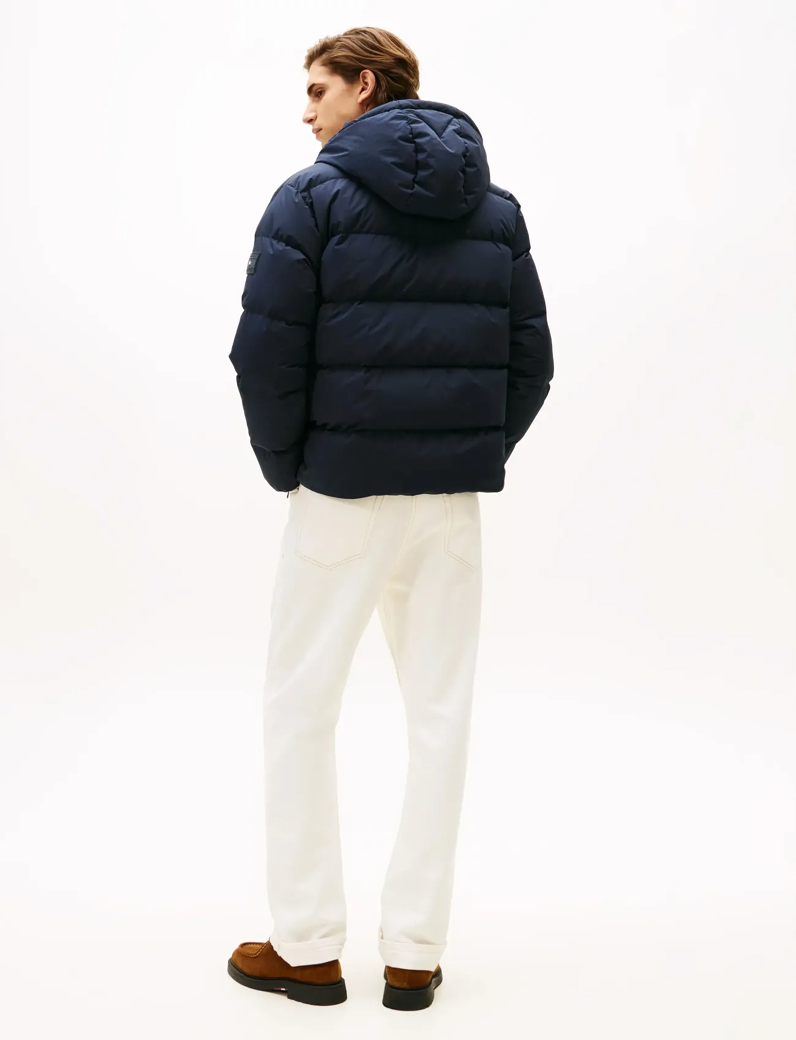 Tommy Hilfiger - DOWN HOODED PUFFER JKT - padded jackets - desert sky - 4