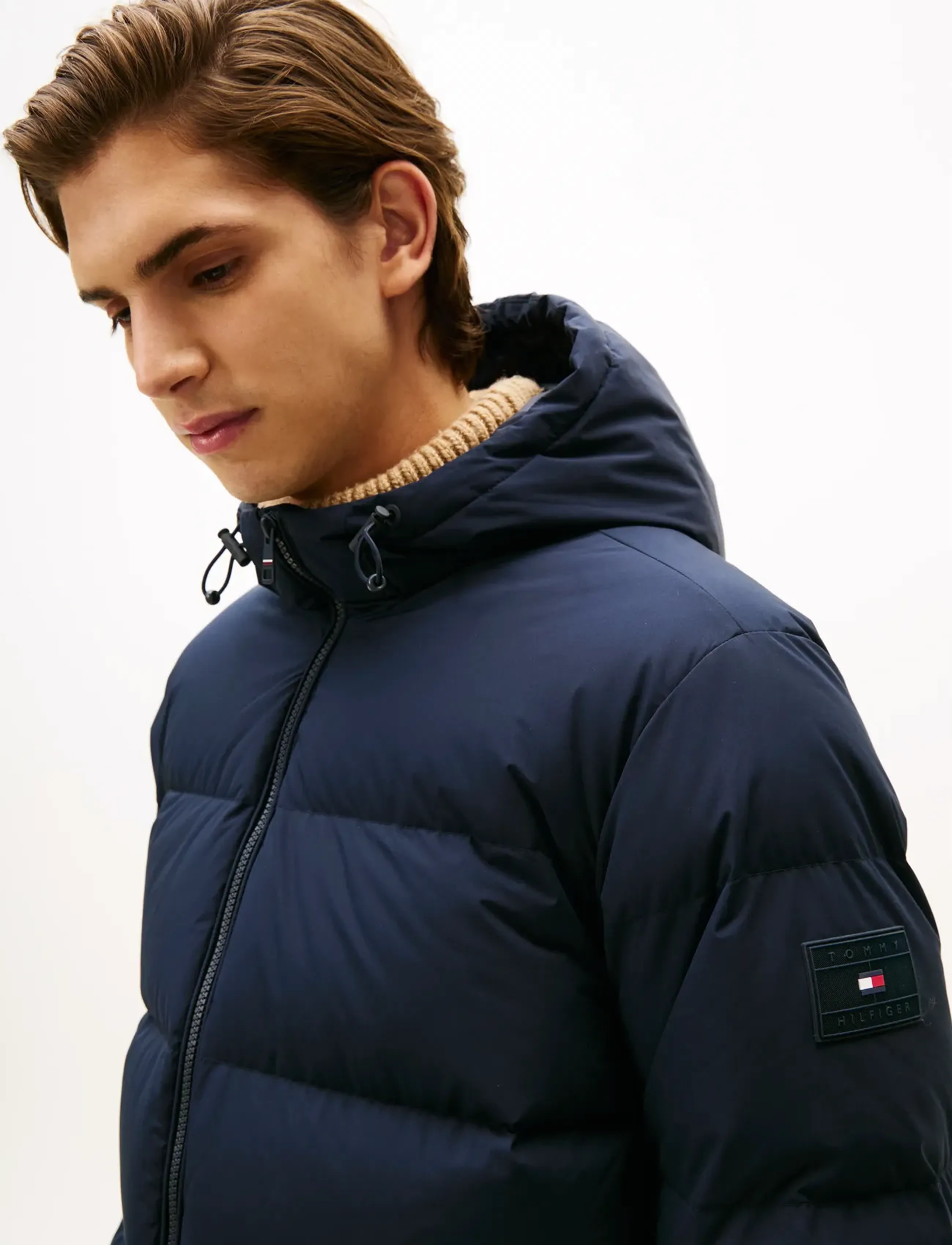 Tommy Hilfiger - DOWN HOODED PUFFER JKT - padded jackets - desert sky - 5