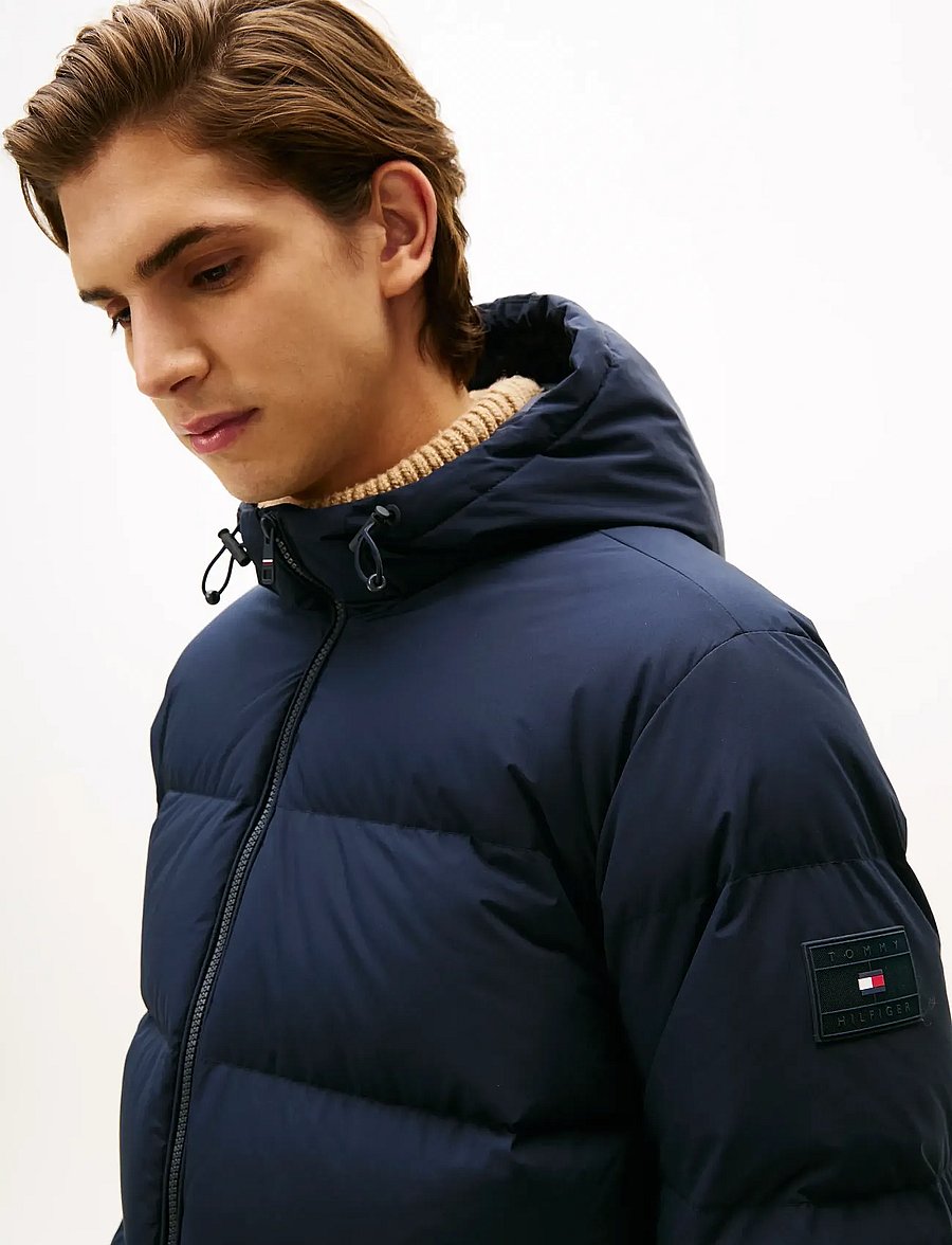 Tommy Hilfiger - DOWN HOODED PUFFER JKT - gefütterte jacken - desert sky - 5