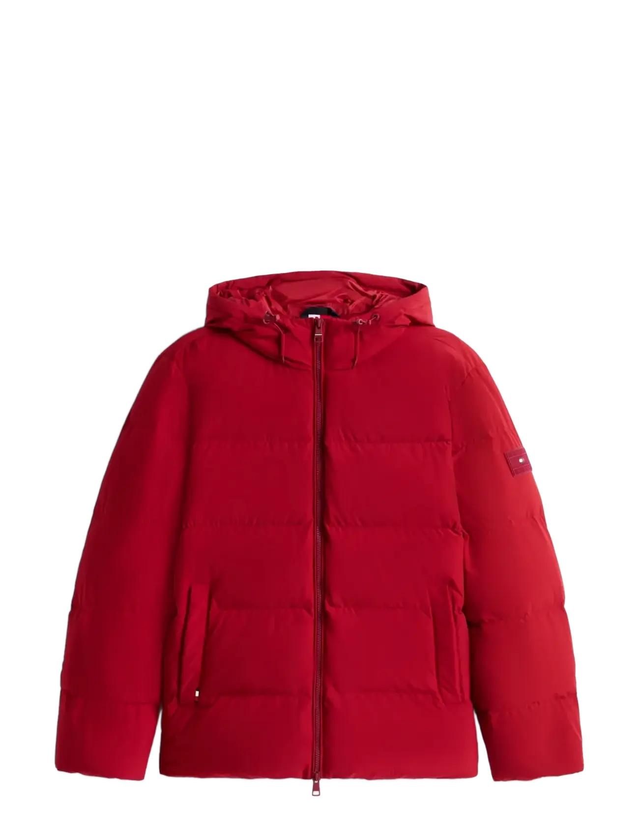 Tommy Hilfiger DOWN HOODED PUFFER JKT - Kläder - REGATTA RED / red
