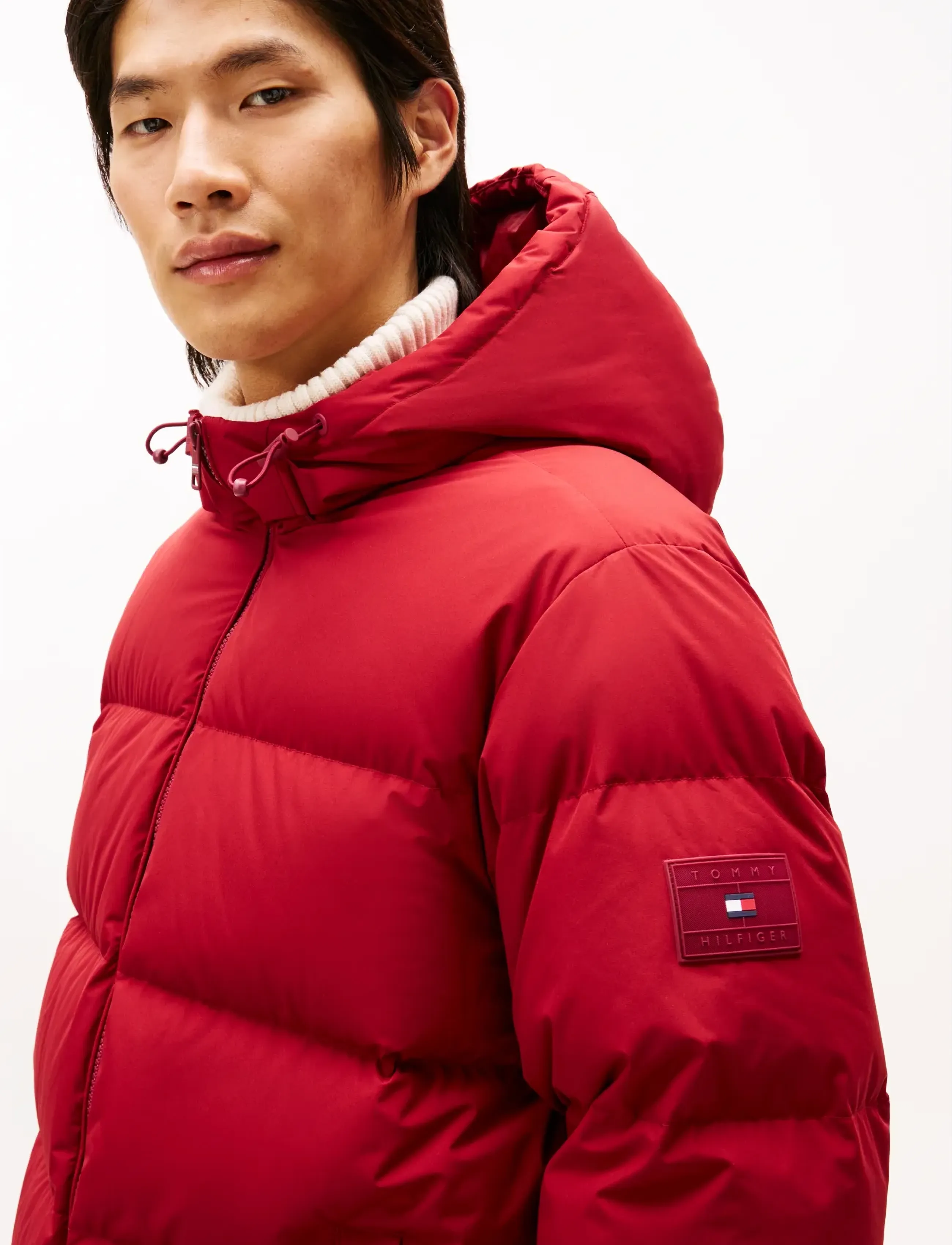 Tommy Hilfiger - DOWN HOODED PUFFER JKT - vinterjackor - regatta red - 4