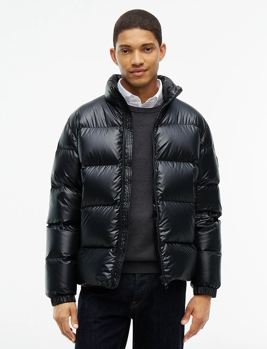 Tommy Hilfiger - SHINY DOWN STAND PUFFER - padded jackets - black - 0
