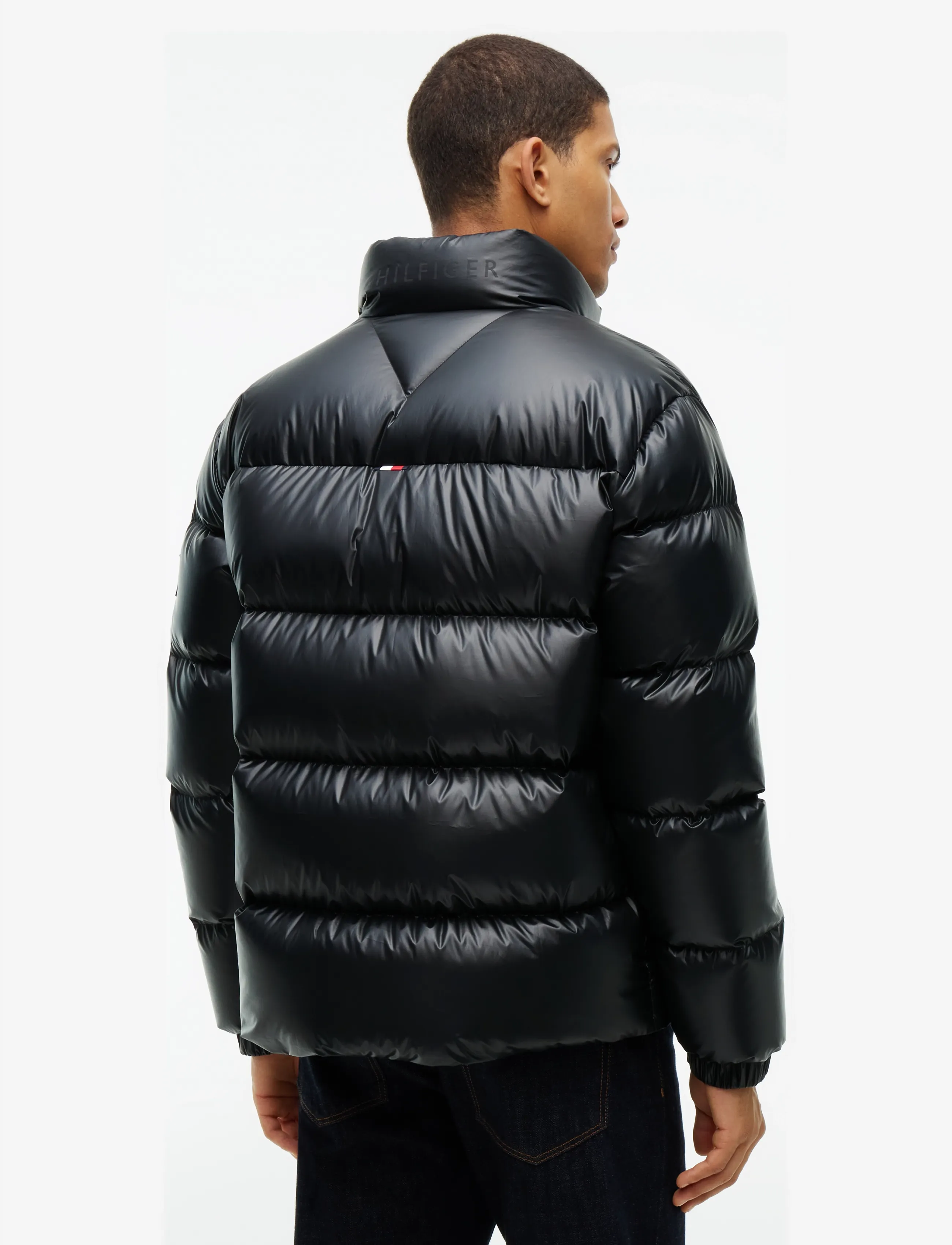 Tommy Hilfiger - SHINY DOWN STAND PUFFER - padded jackets - black - 2