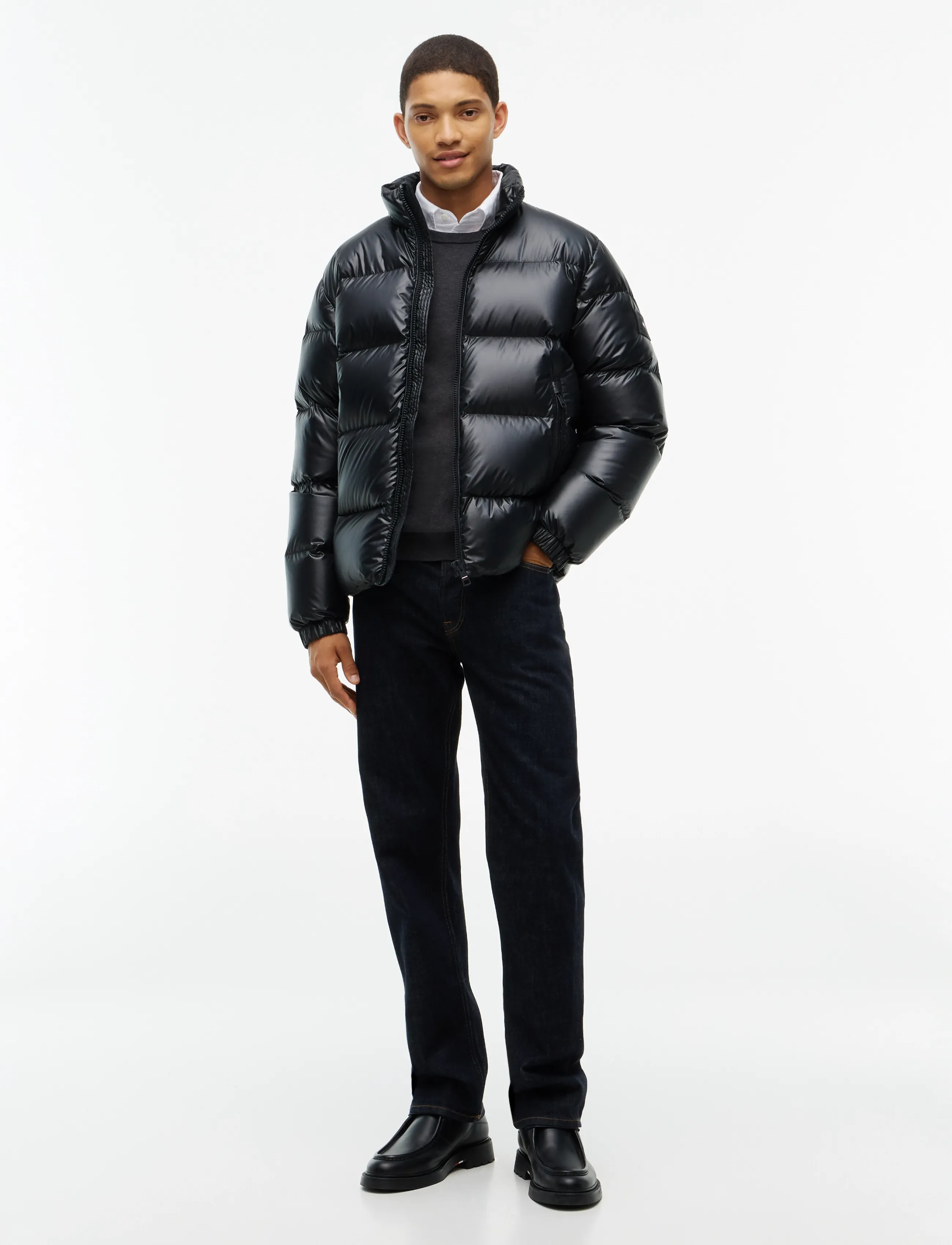 Tommy Hilfiger - SHINY DOWN STAND PUFFER - padded jackets - black - 4