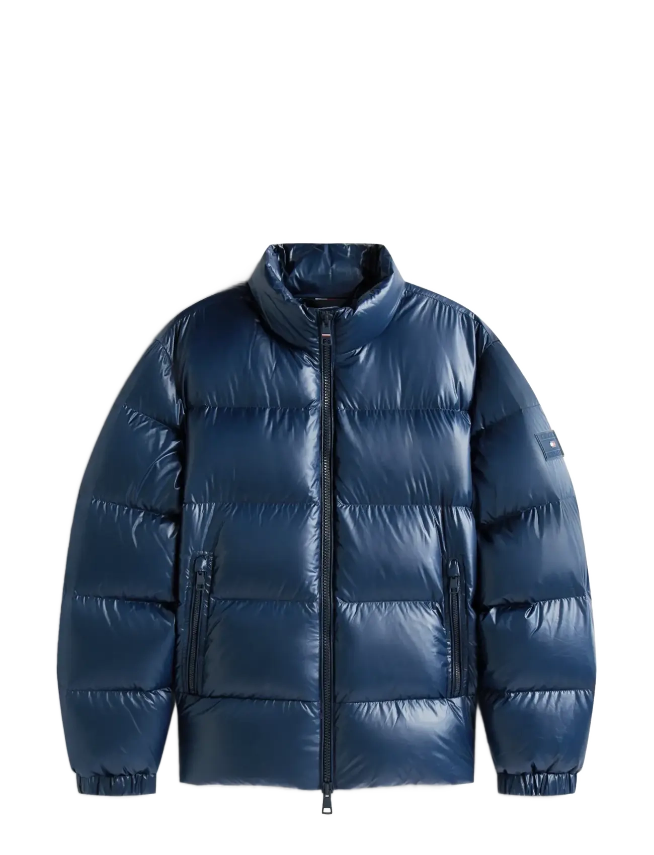 Tommy Hilfiger SHINY DOWN STAND PUFFER - Jackets - DARK NIGHT NAVY / navy