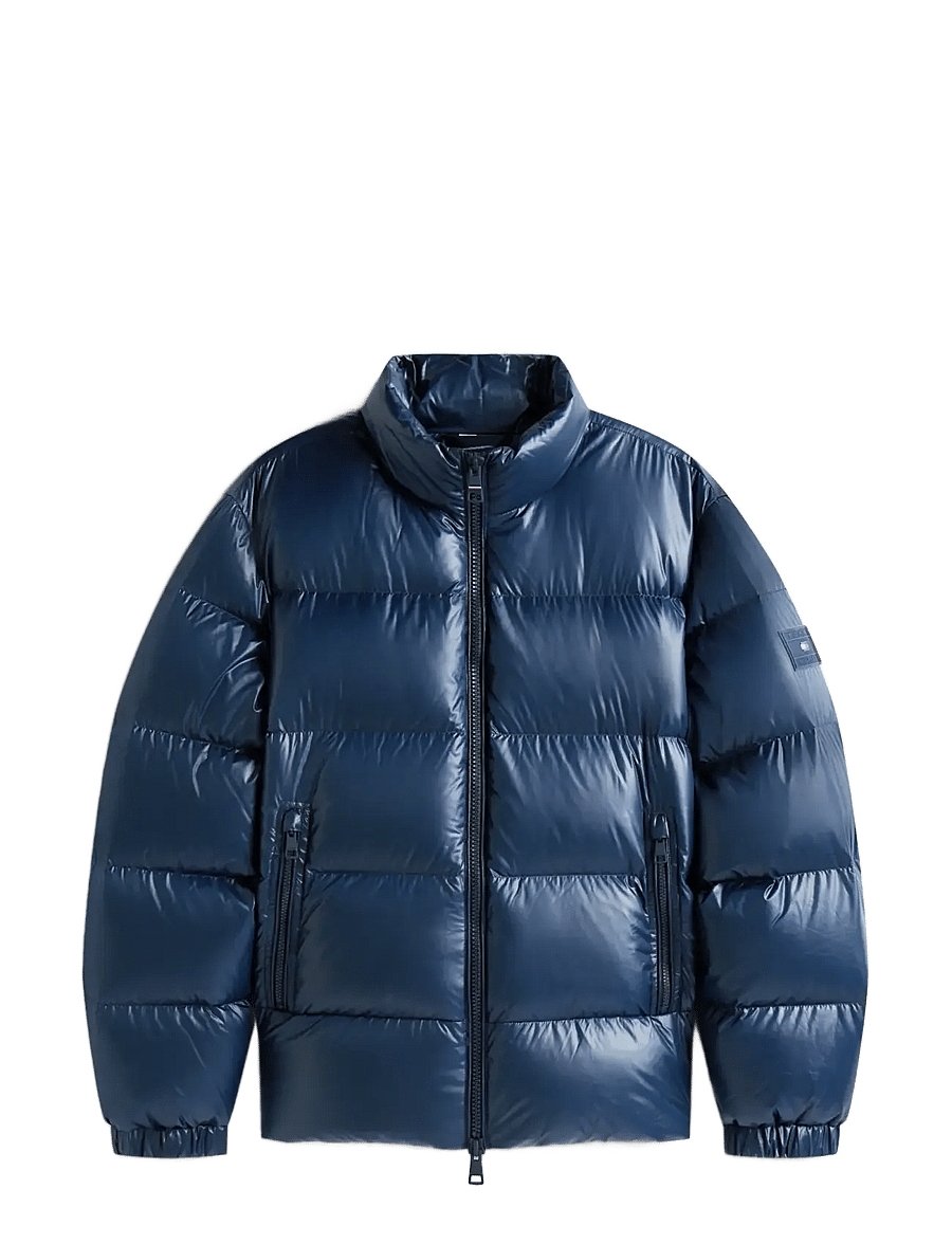 Tommy Hilfiger - SHINY DOWN STAND PUFFER - gefütterte jacken - dark night navy - 1
