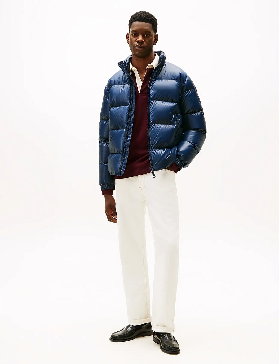 Tommy Hilfiger - SHINY DOWN STAND PUFFER - gefütterte jacken - dark night navy - 2