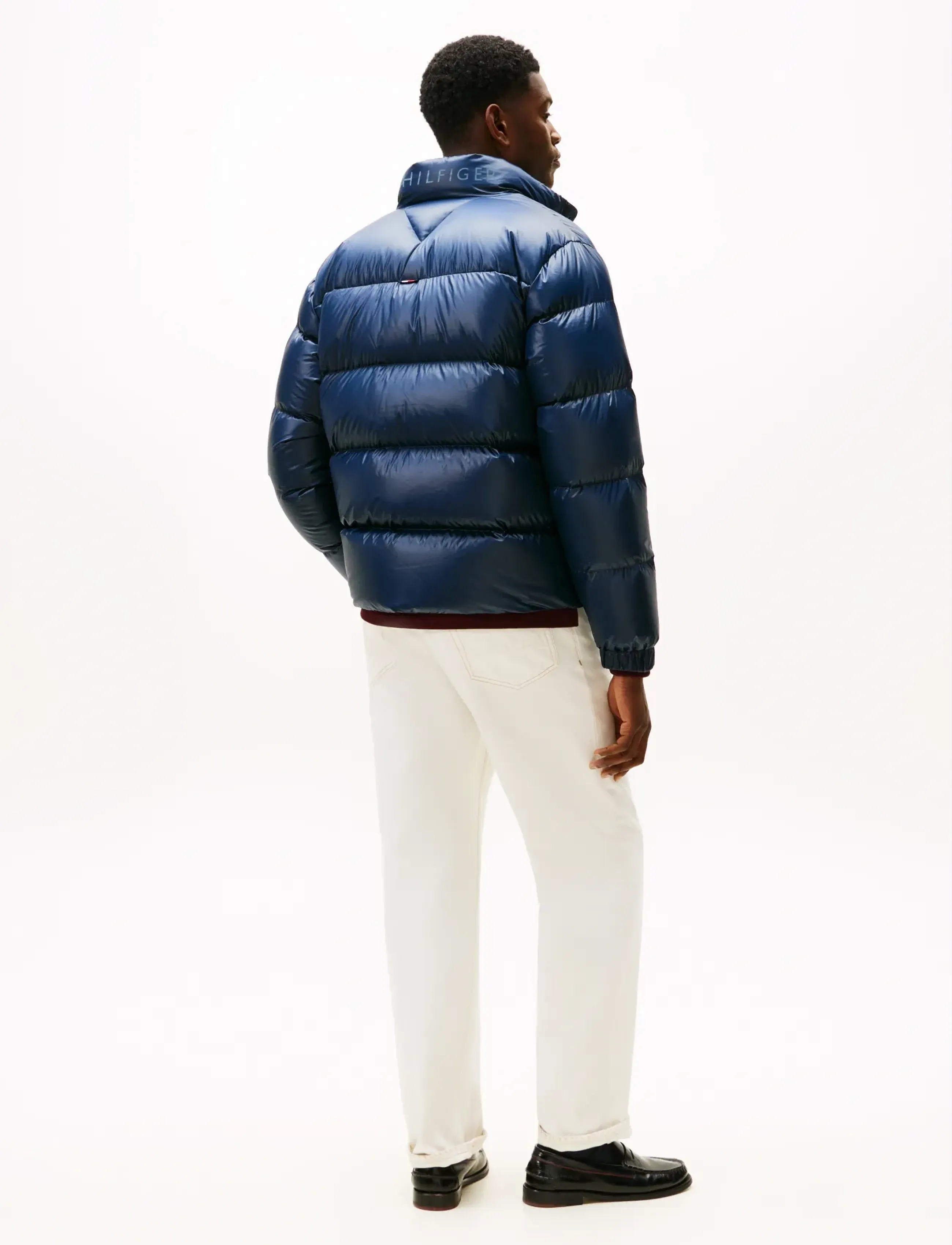 Tommy Hilfiger - SHINY DOWN STAND PUFFER - padded jackets - dark night navy - 3