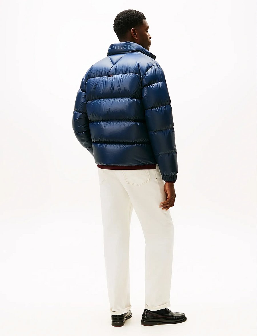 Tommy Hilfiger - SHINY DOWN STAND PUFFER - gefütterte jacken - dark night navy - 3