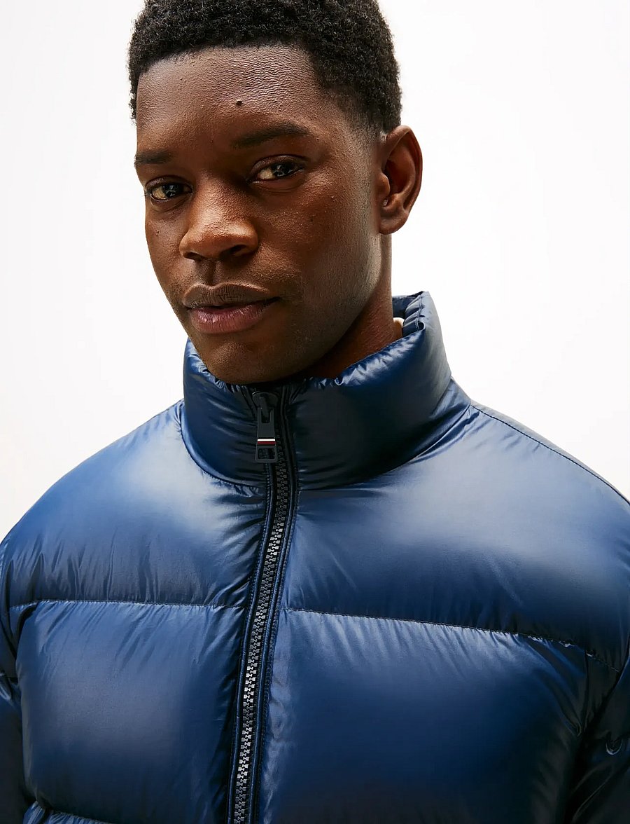 Tommy Hilfiger - SHINY DOWN STAND PUFFER - gefütterte jacken - dark night navy - 4