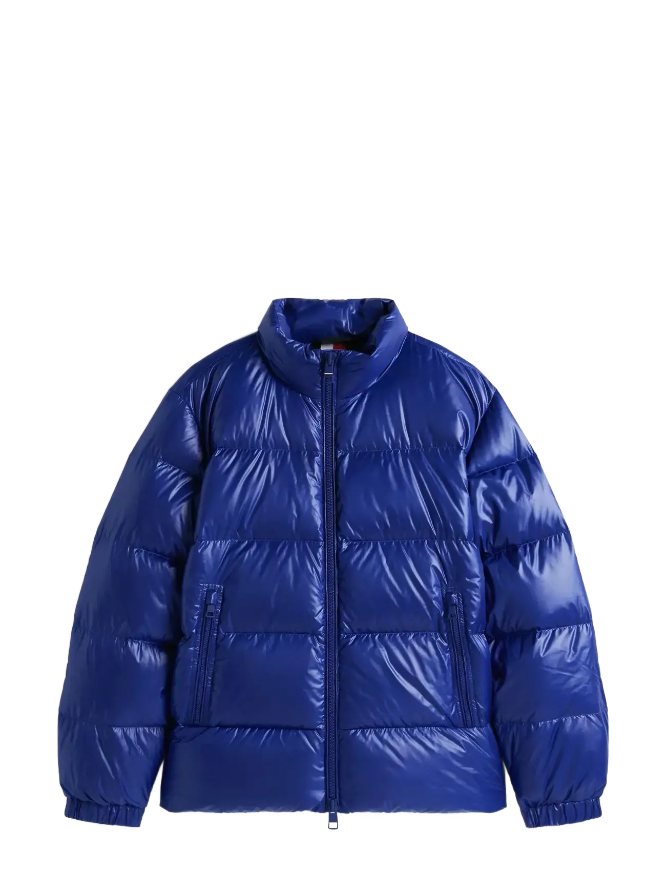 SHINY DOWN STAND PUFFER - WEDGE BLUE