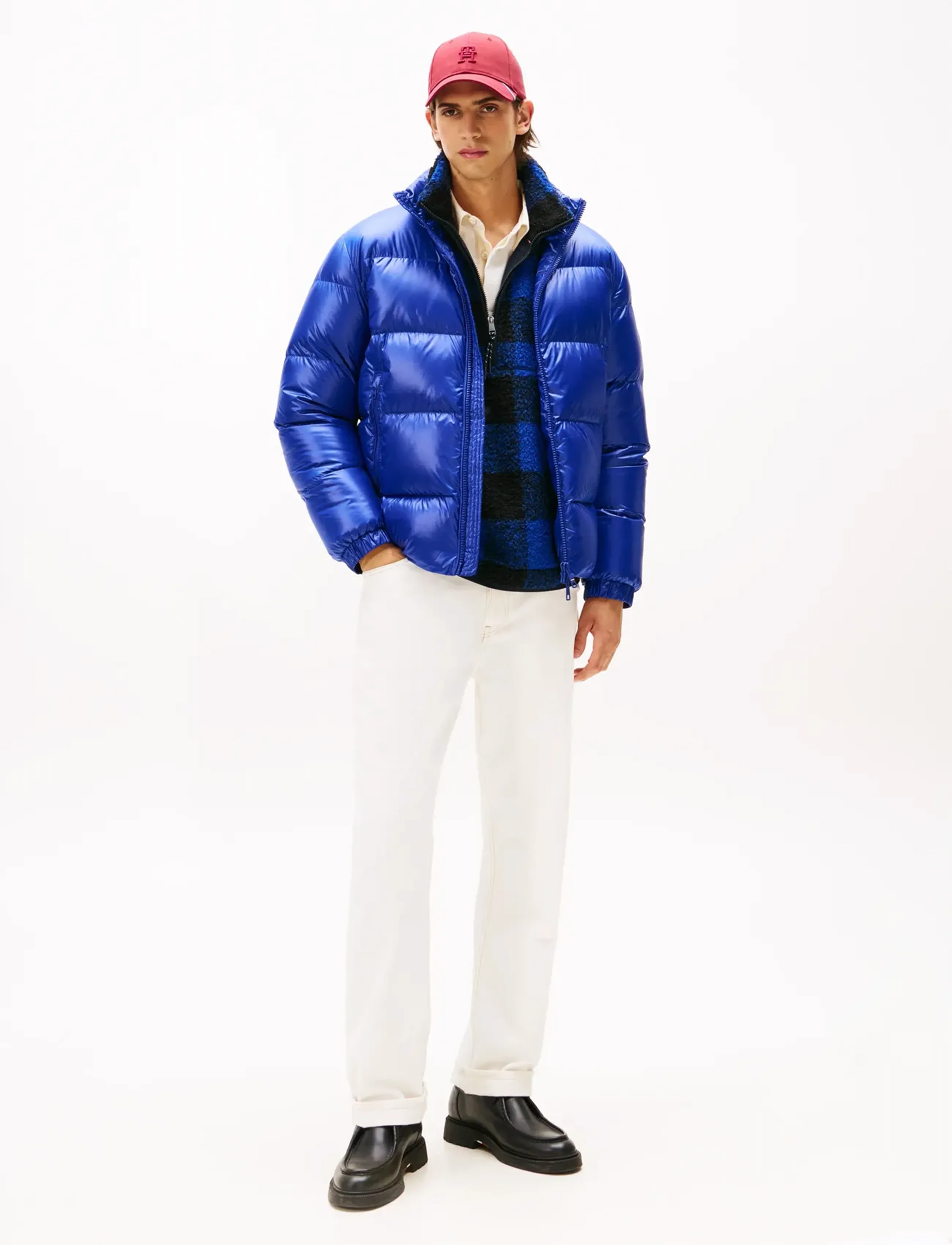 Tommy Hilfiger - SHINY DOWN STAND PUFFER - gefütterte jacken - wedge blue - 2