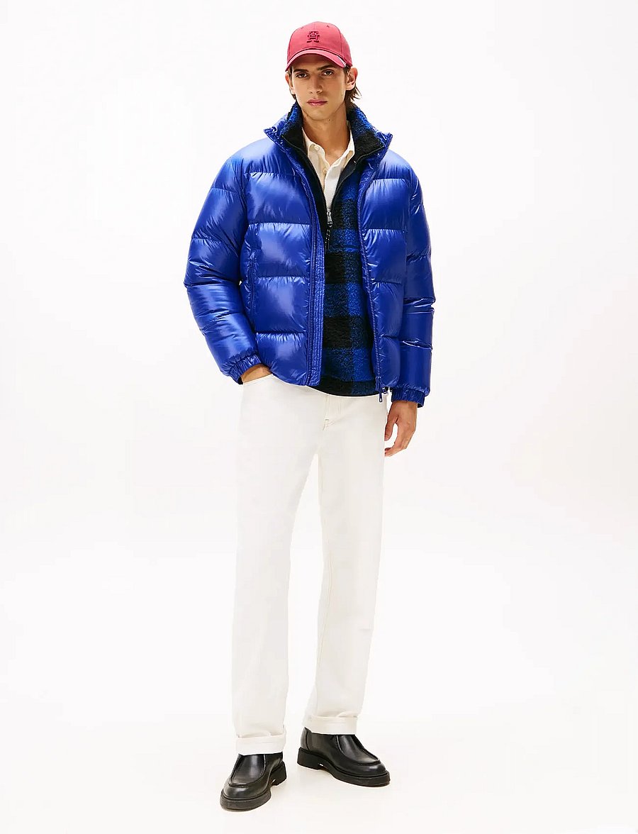 Tommy Hilfiger - SHINY DOWN STAND PUFFER - gefütterte jacken - wedge blue - 2
