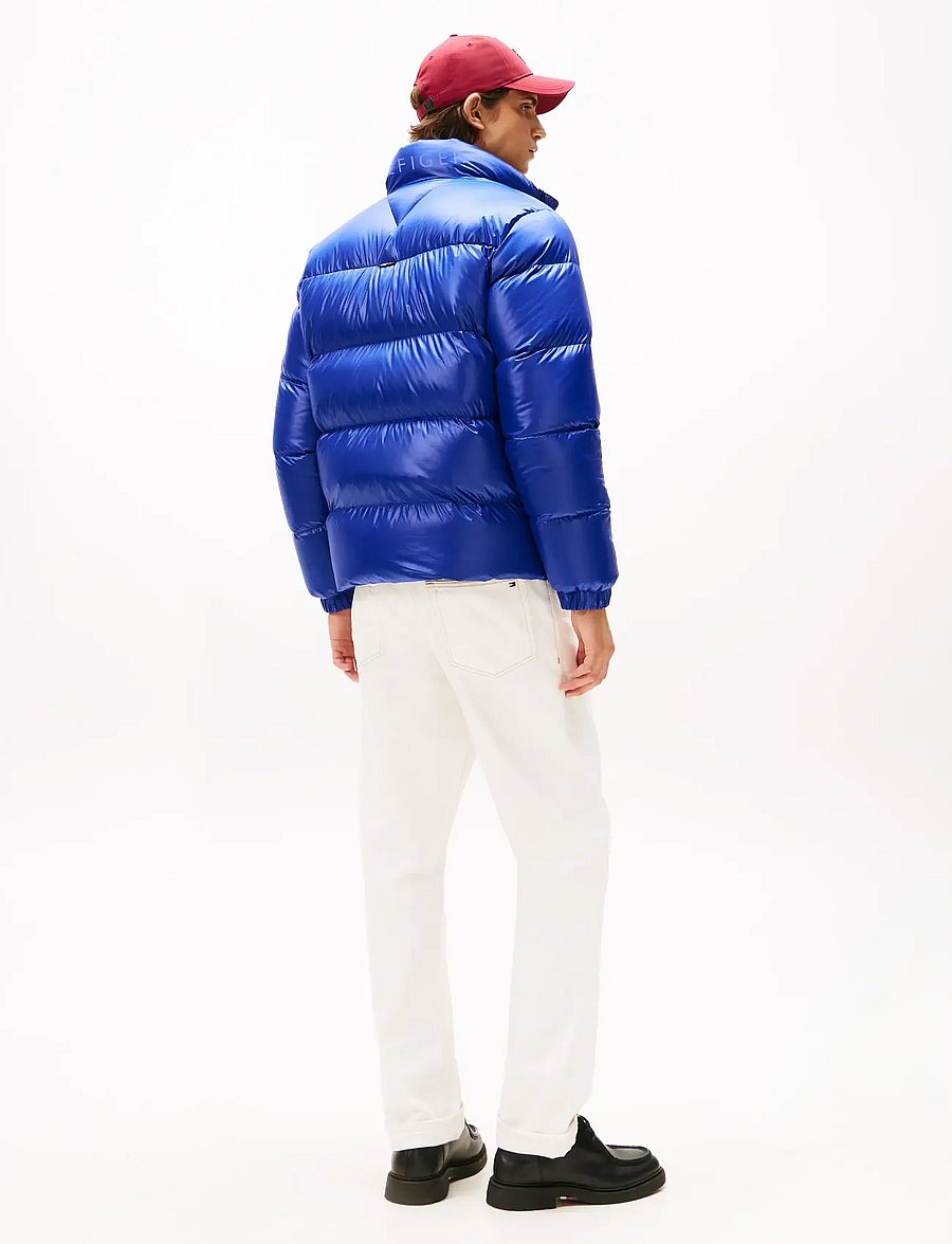 Tommy Hilfiger - SHINY DOWN STAND PUFFER - gefütterte jacken - wedge blue - 3