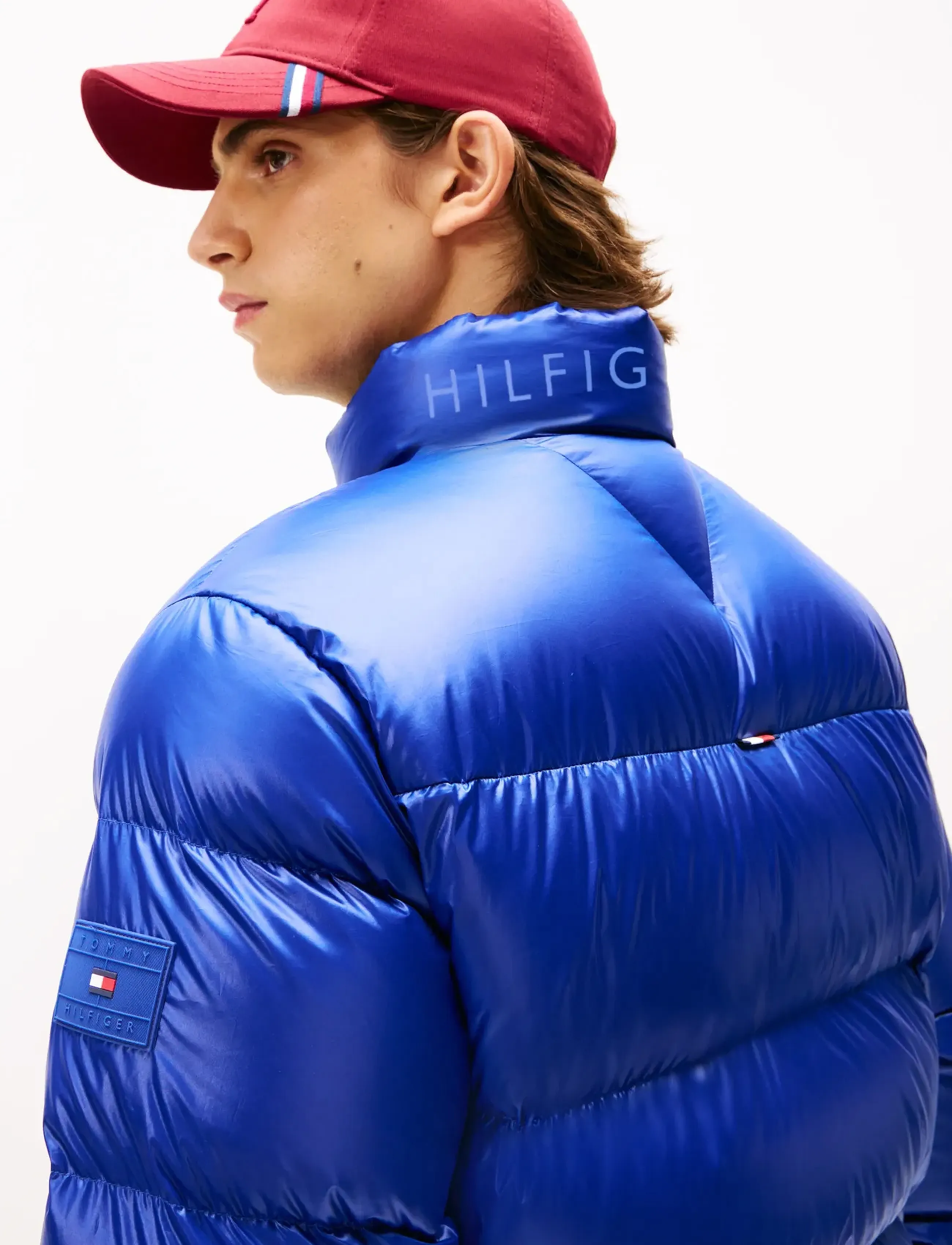 Tommy Hilfiger - SHINY DOWN STAND PUFFER - gefütterte jacken - wedge blue - 4
