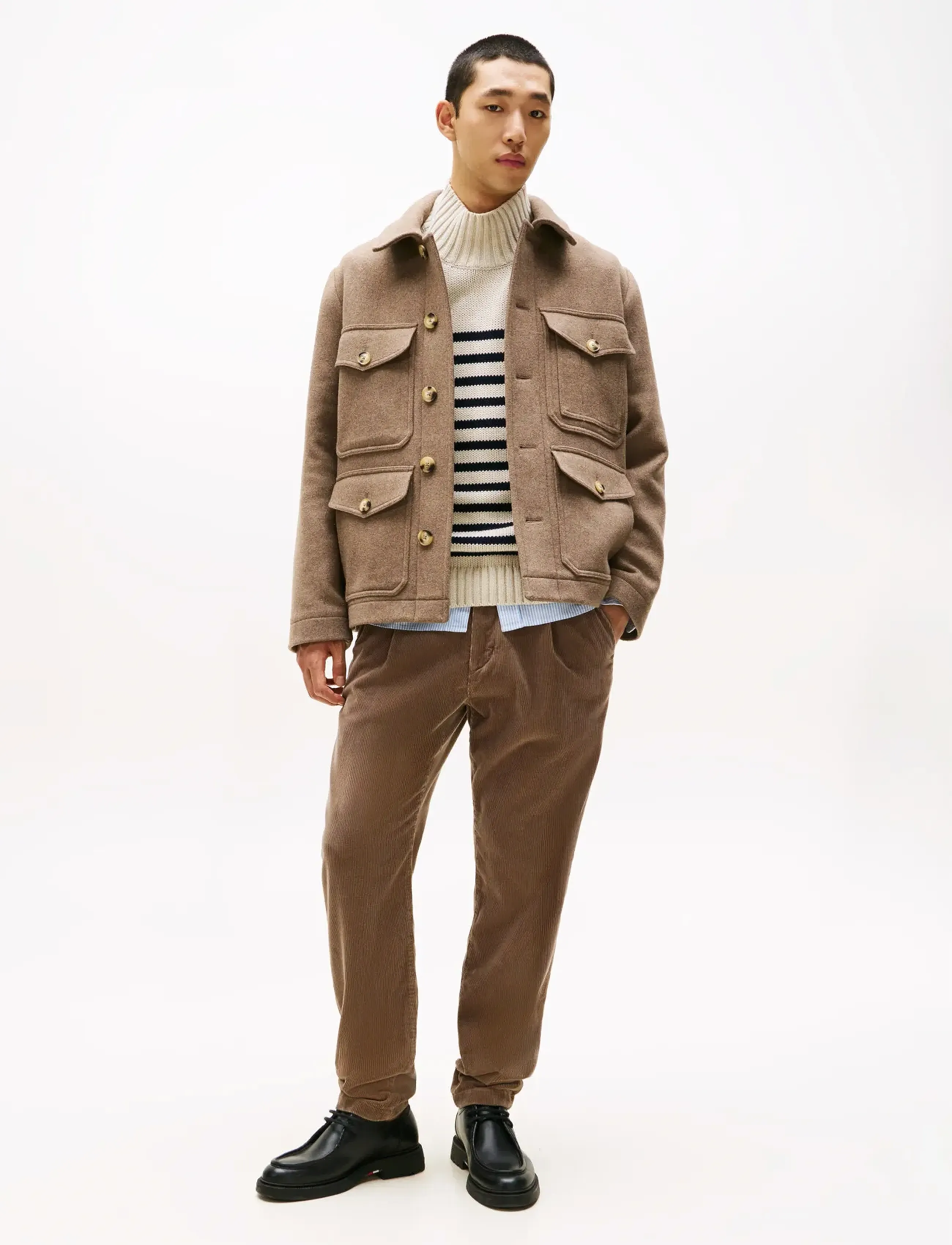 Tommy Hilfiger - WOOL 4PKT JACKET - villased jakid - coastal taupe - 3