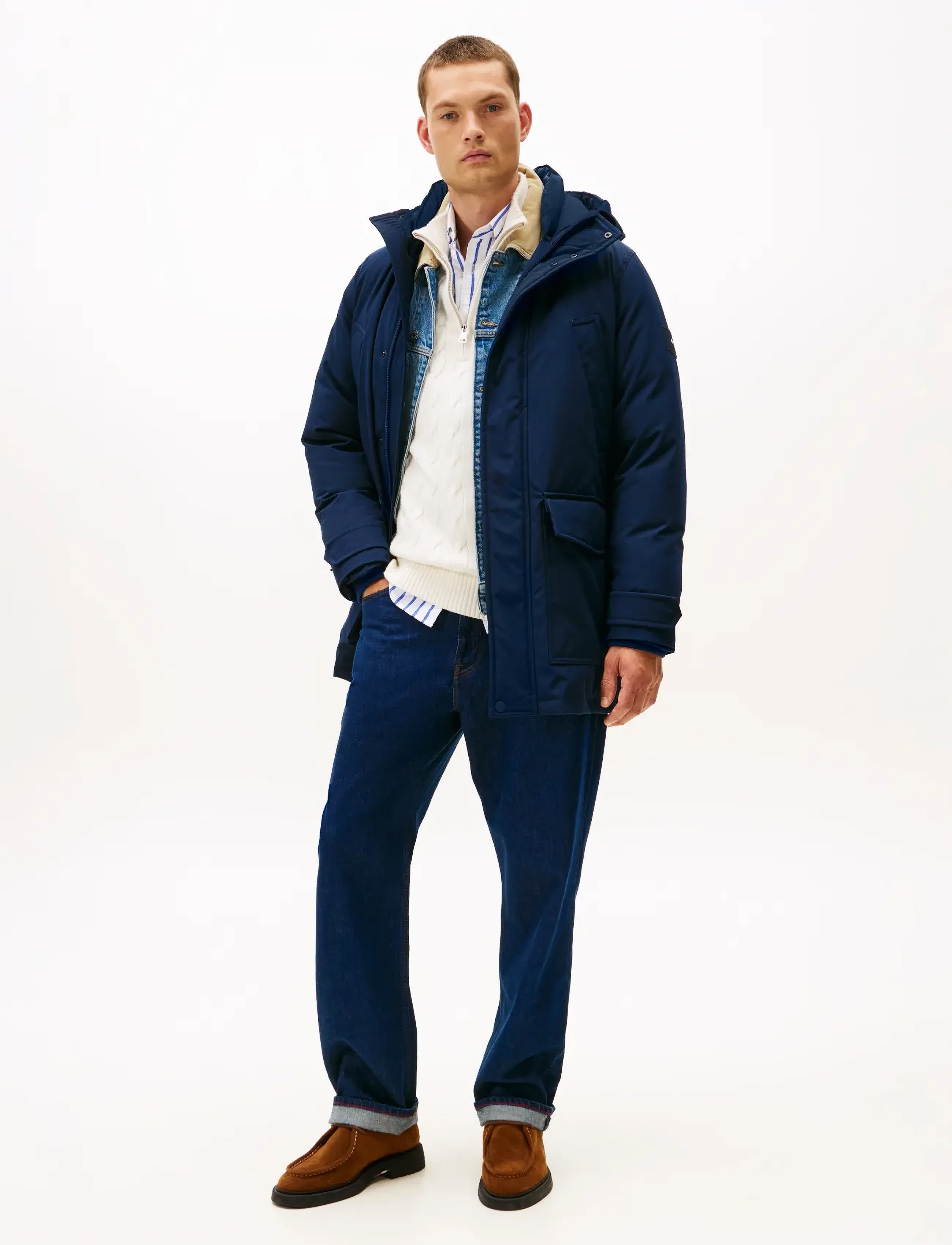 Tommy Hilfiger Rockie Down Parka, Mænd, Dunparka Med Hætte, Navy, Str: XXXL