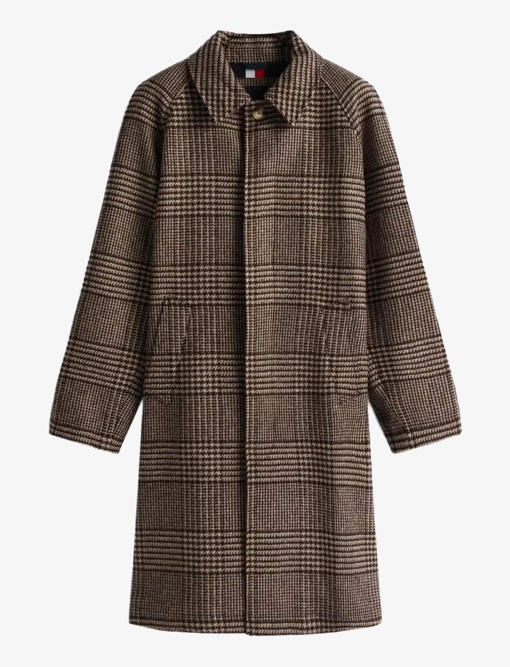 Tommy Hilfiger - WOOL CHECK COAT - wool coats - brown camel check - 1