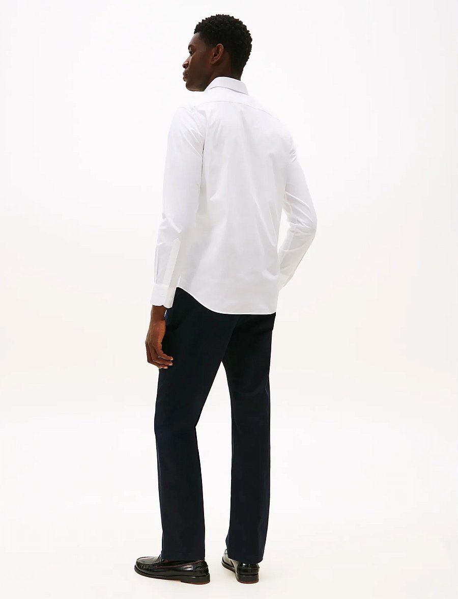 Tommy Hilfiger - CL - STCH POP CTRST RF SHIRT JHN - vabaajasärgid - optic white - 3