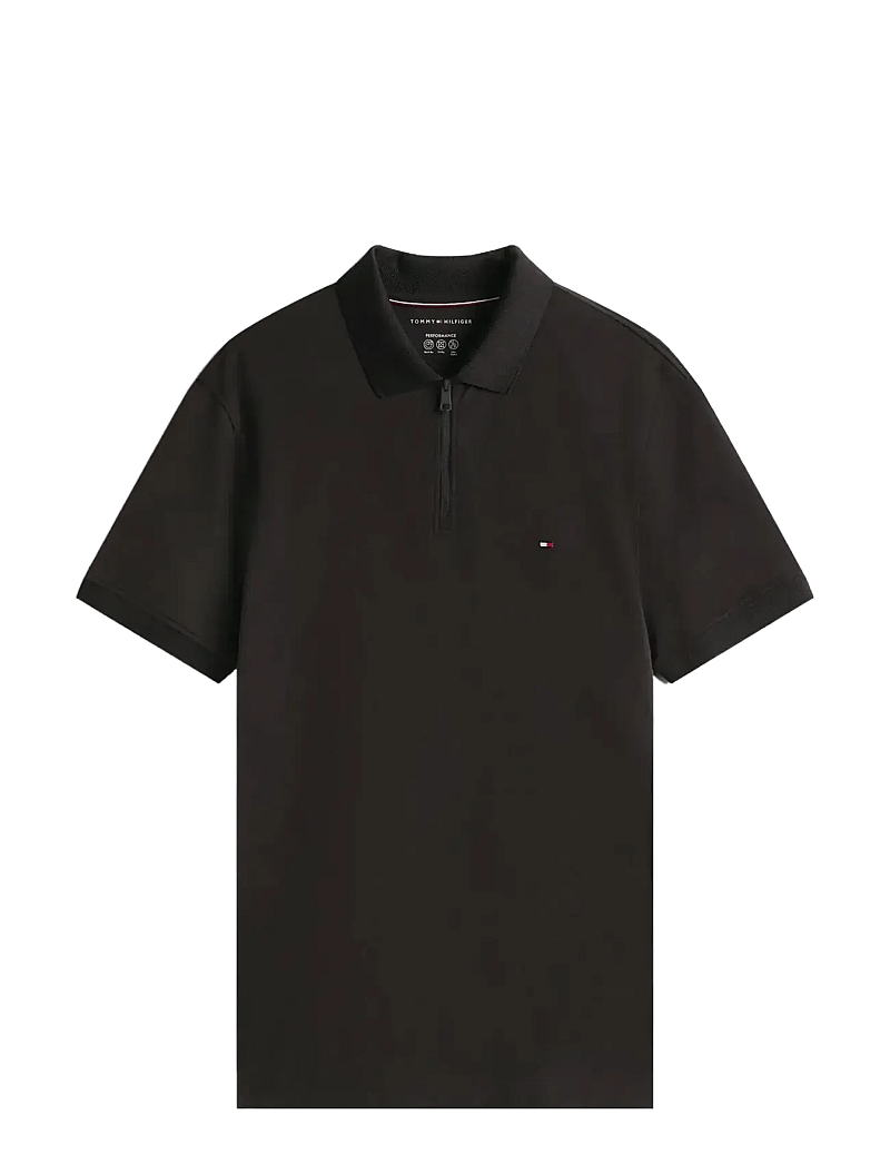 Tommy Hilfiger - PERFORMANCE PIQUE ZIP POLO - kurzärmelig - black - 1