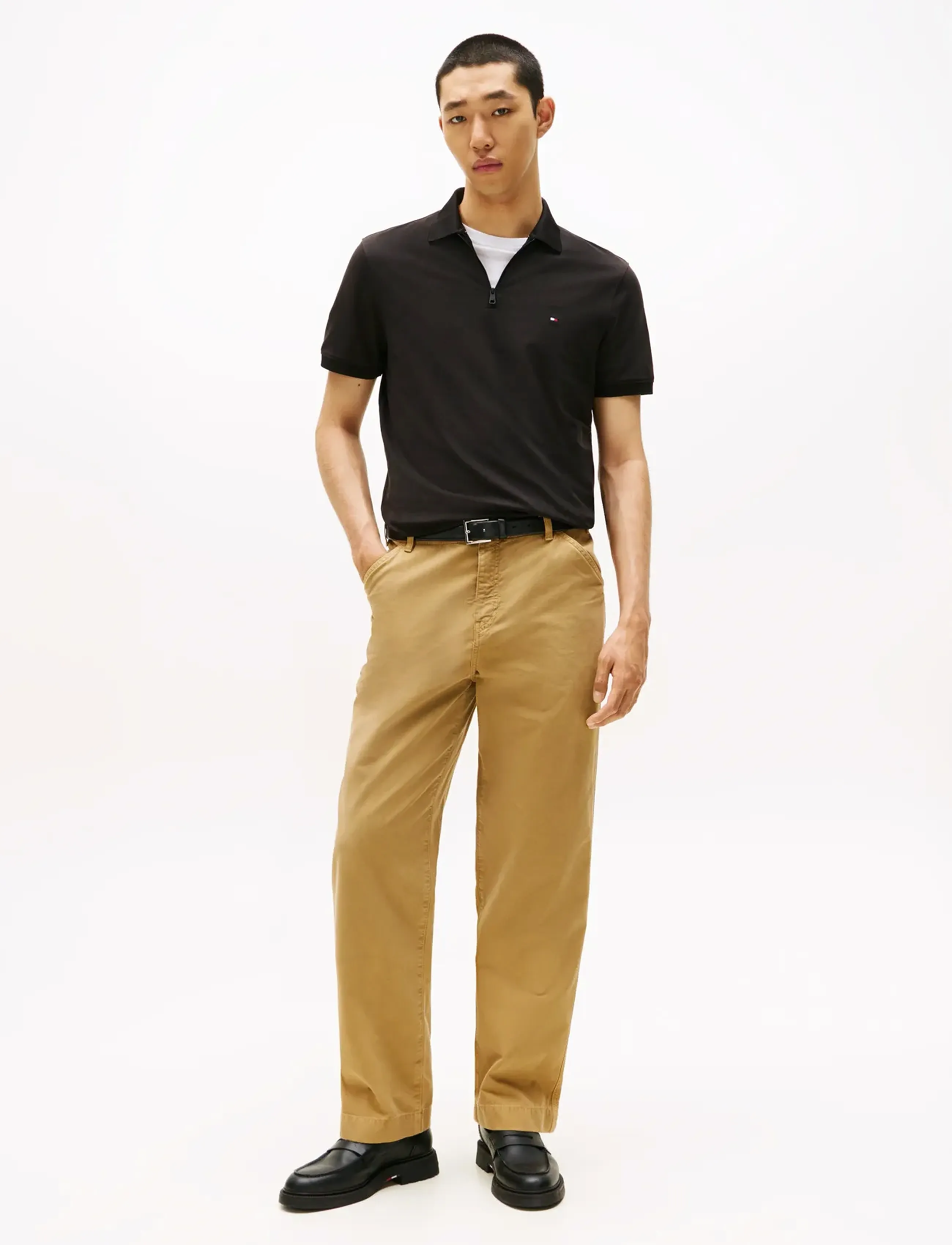 Tommy Hilfiger - PERFORMANCE PIQUE ZIP POLO - kortærmede poloer - black - 2