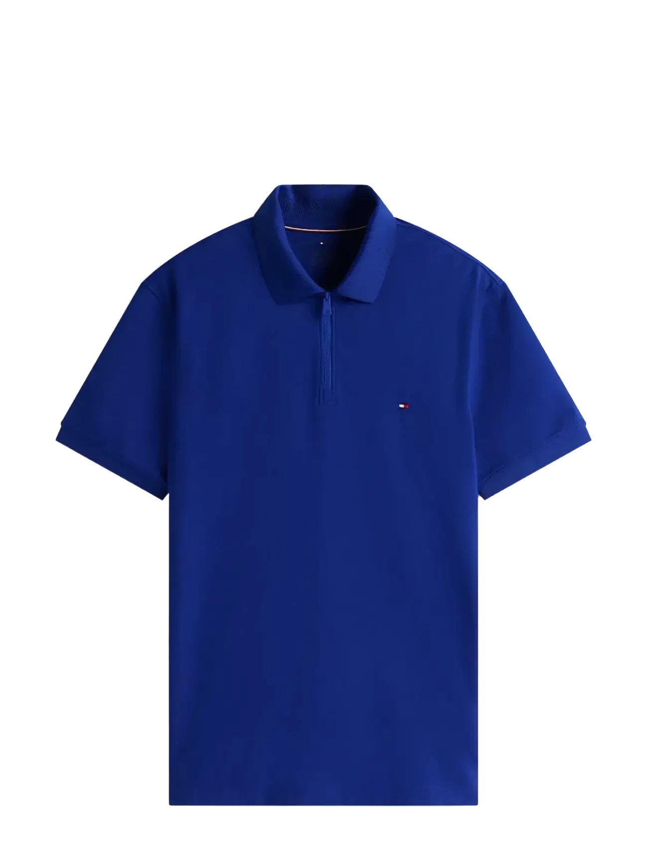 TOMMY HILFIGER Performance Pique Zip Polo Blau - L - Herren