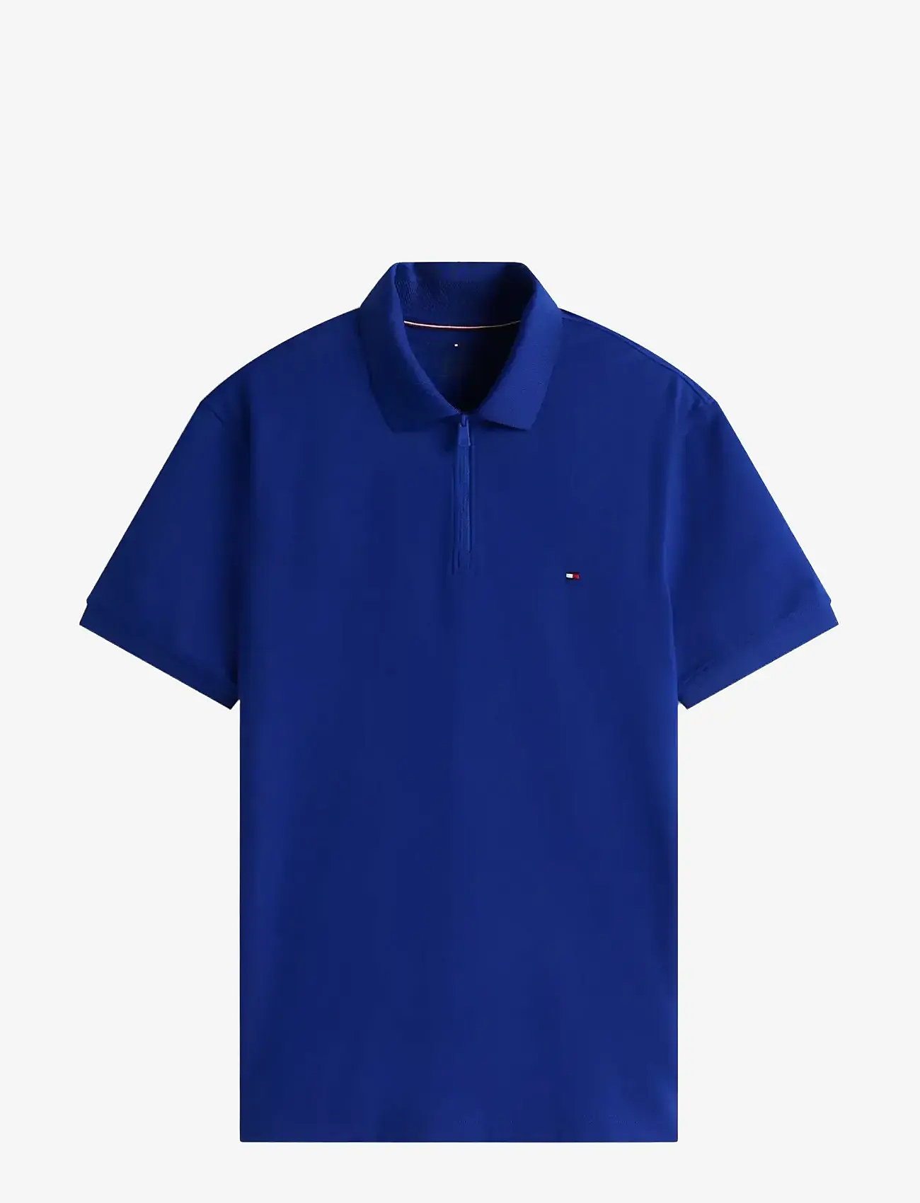 Tommy Hilfiger - PERFORMANCE PIQUE ZIP POLO - kortärmade pikéer - wedge blue - 1