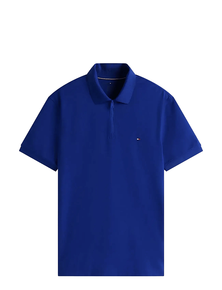 Tommy Hilfiger - PERFORMANCE PIQUE ZIP POLO - kurzärmelig - wedge blue - 1