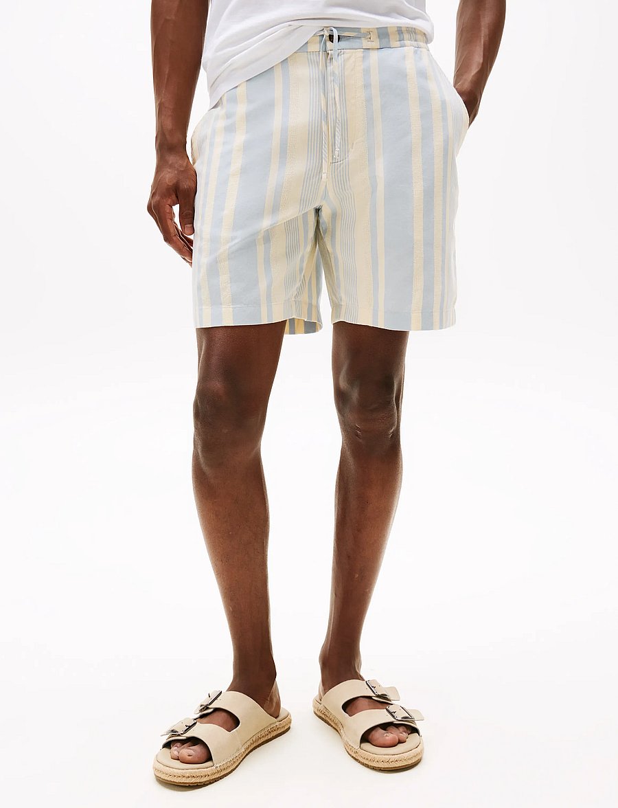 Tommy Hilfiger - MERCER 7INCH MULTI STRIPE YD - freizeitshorts - breezy blue / ivory petal - 0