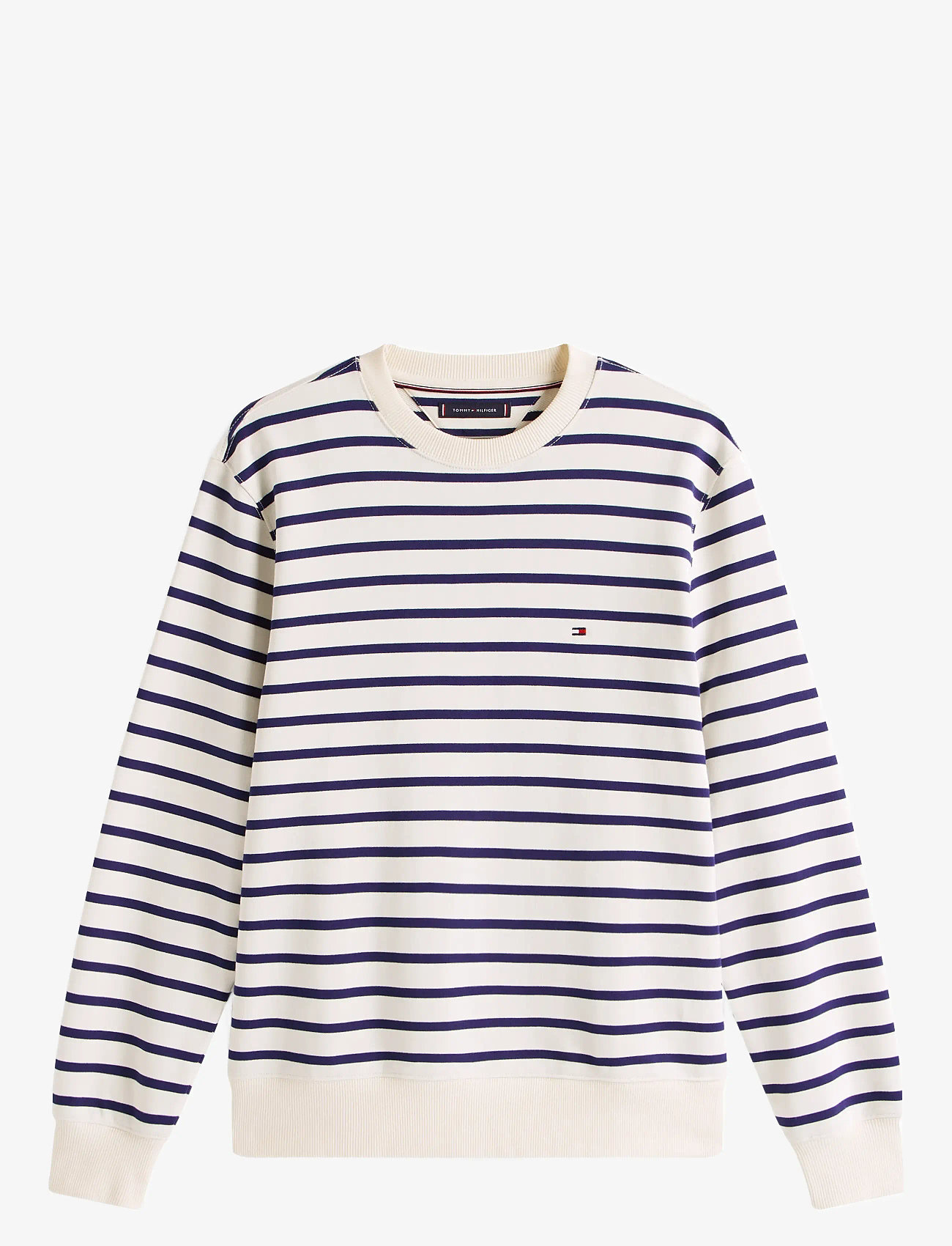 Tommy Hilfiger - ESSENTIAL TERRY STRIPE CREWNECK - shop efter anledning - preppy navy ivory petal - 1