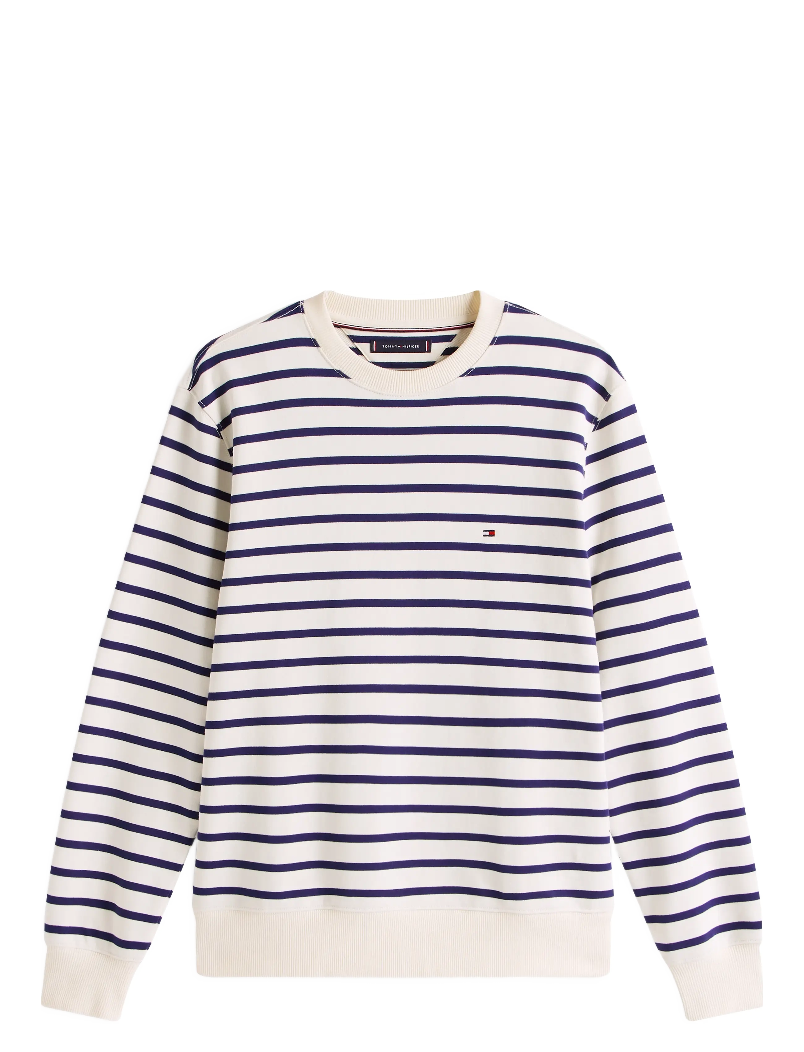 Tommy Hilfiger - ESSENTIAL TERRY STRIPE CREWNECK - preppy navy ivory petal - 1