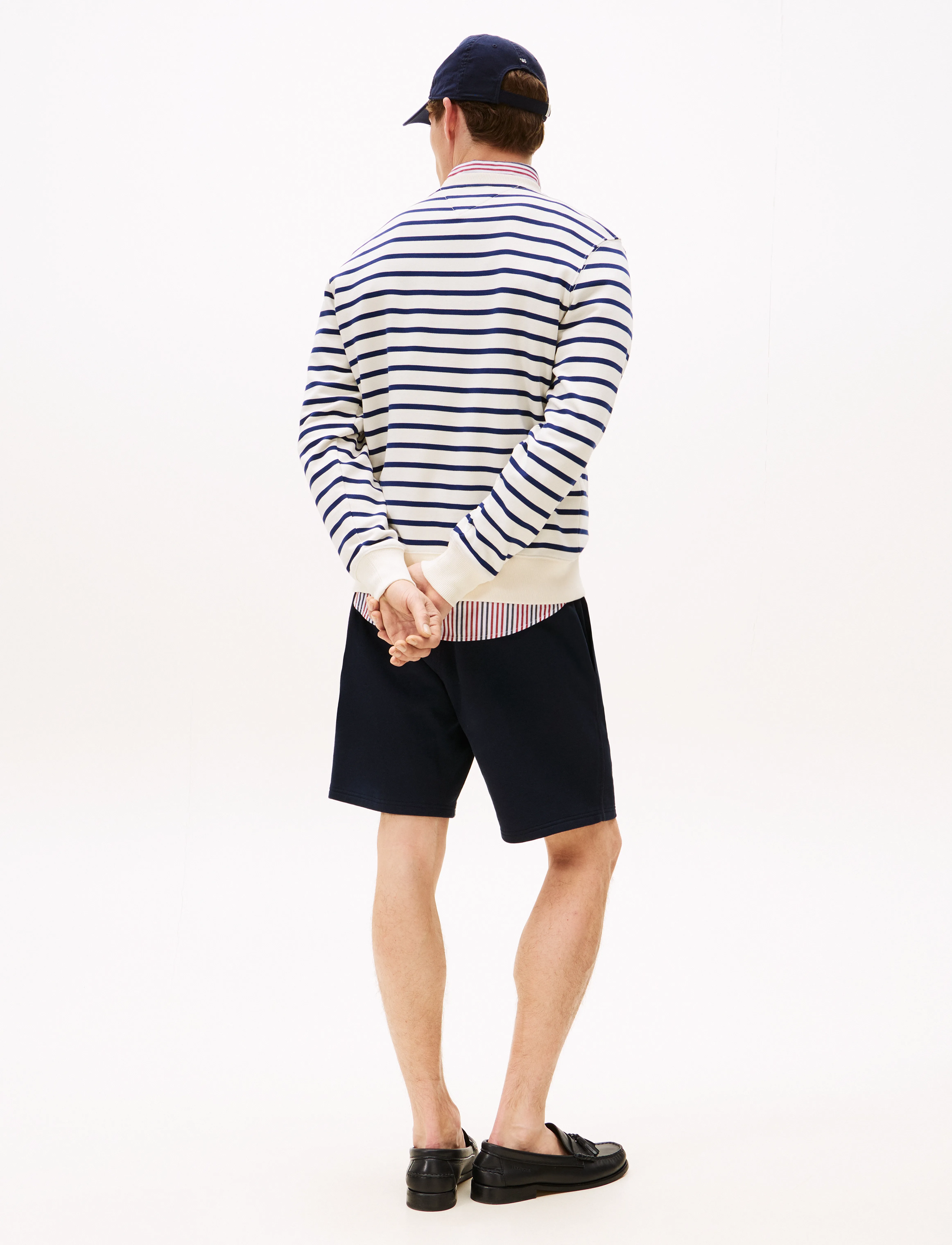 Tommy Hilfiger - ESSENTIAL TERRY STRIPE CREWNECK - preppy navy ivory petal - 3