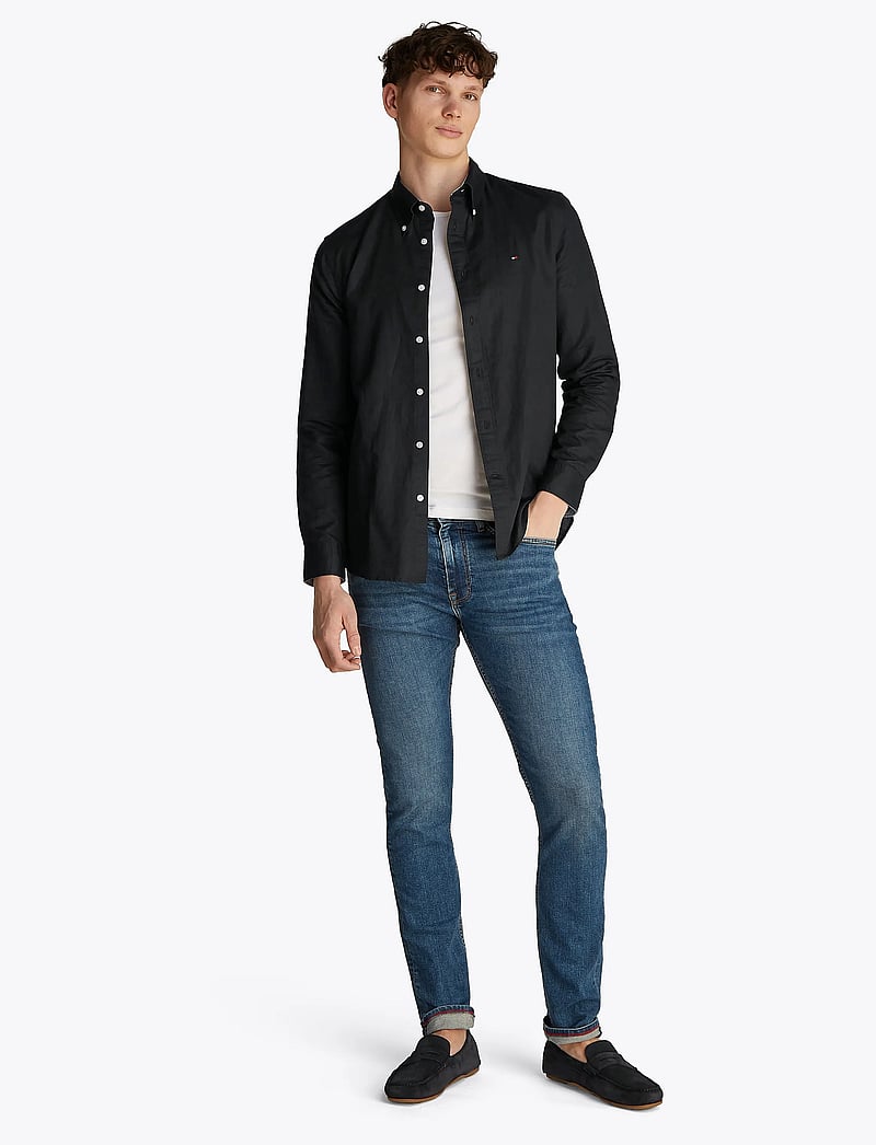 Tommy Hilfiger - LINEN BLEND SOLID RF SHIRT - leinenhemden - black - 3