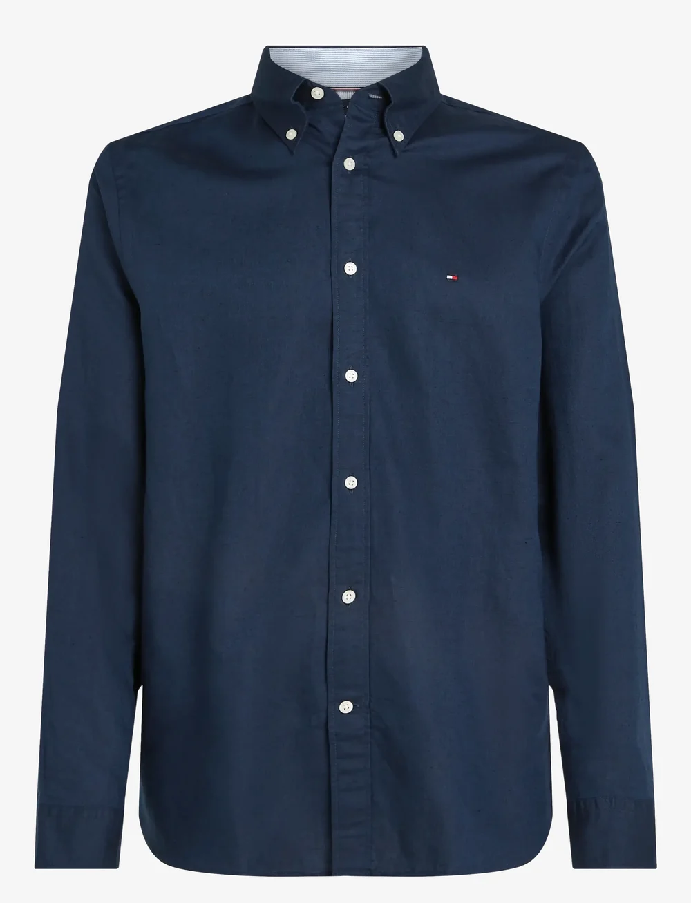 Tommy Hilfiger - LINEN BLEND SOLID RF SHIRT - leinenhemden - carbon navy - 1