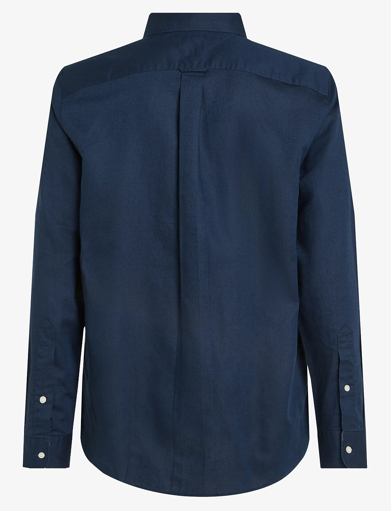 Tommy Hilfiger - LINEN BLEND SOLID RF SHIRT - hørskjorter - carbon navy - 2