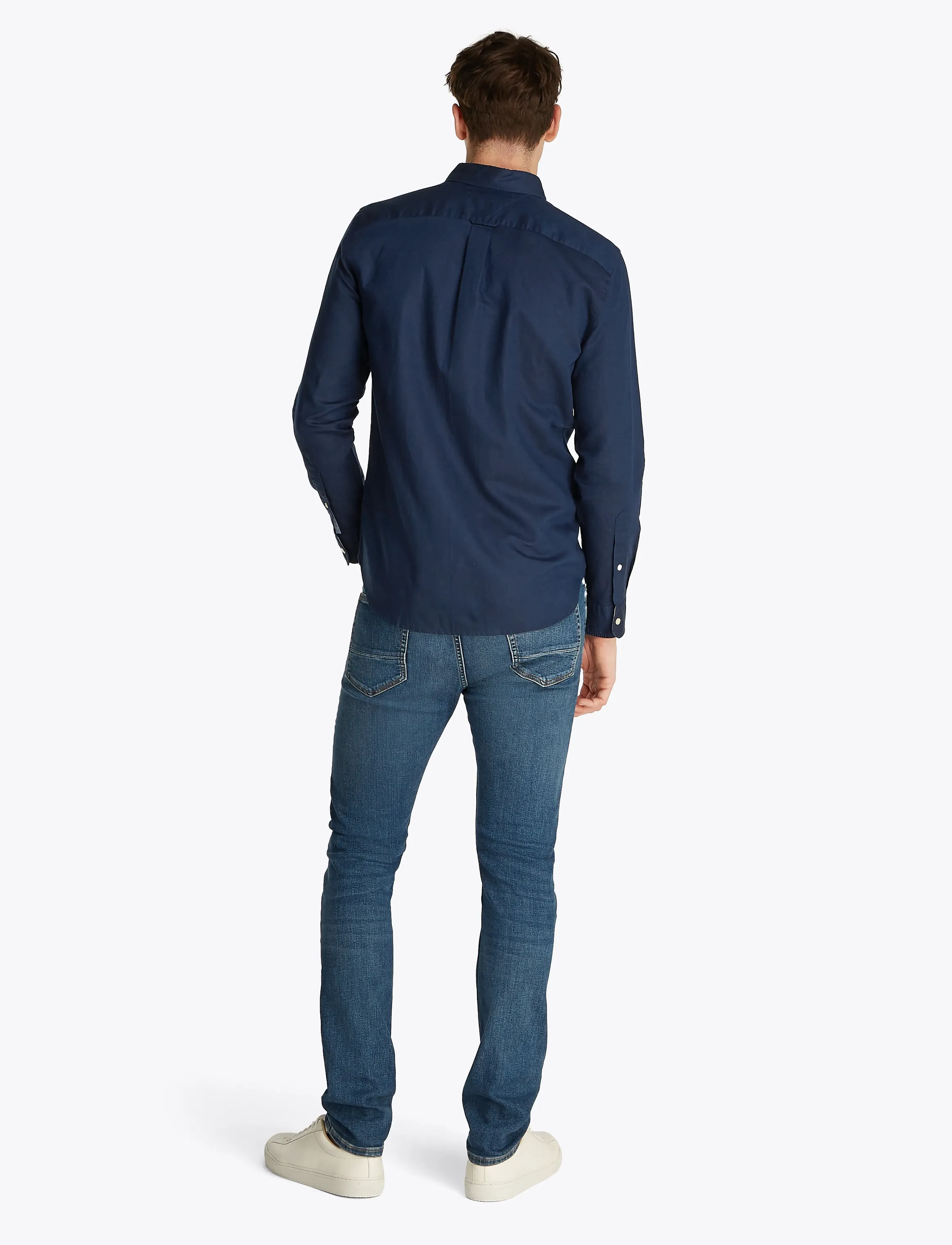 Tommy Hilfiger - LINEN BLEND SOLID RF SHIRT - carbon navy - 3