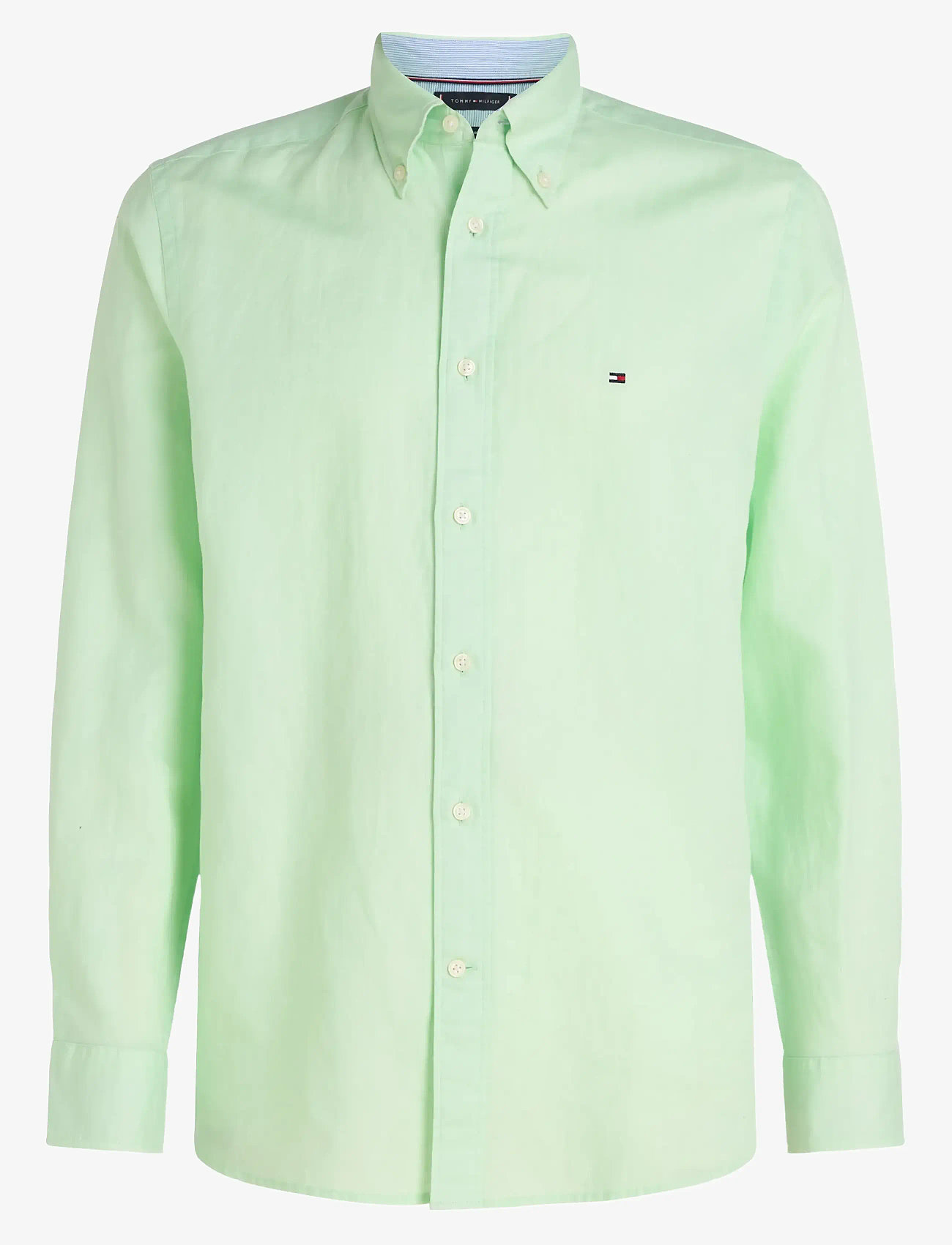 Tommy Hilfiger - LINEN BLEND SOLID RF SHIRT - opal green - 1