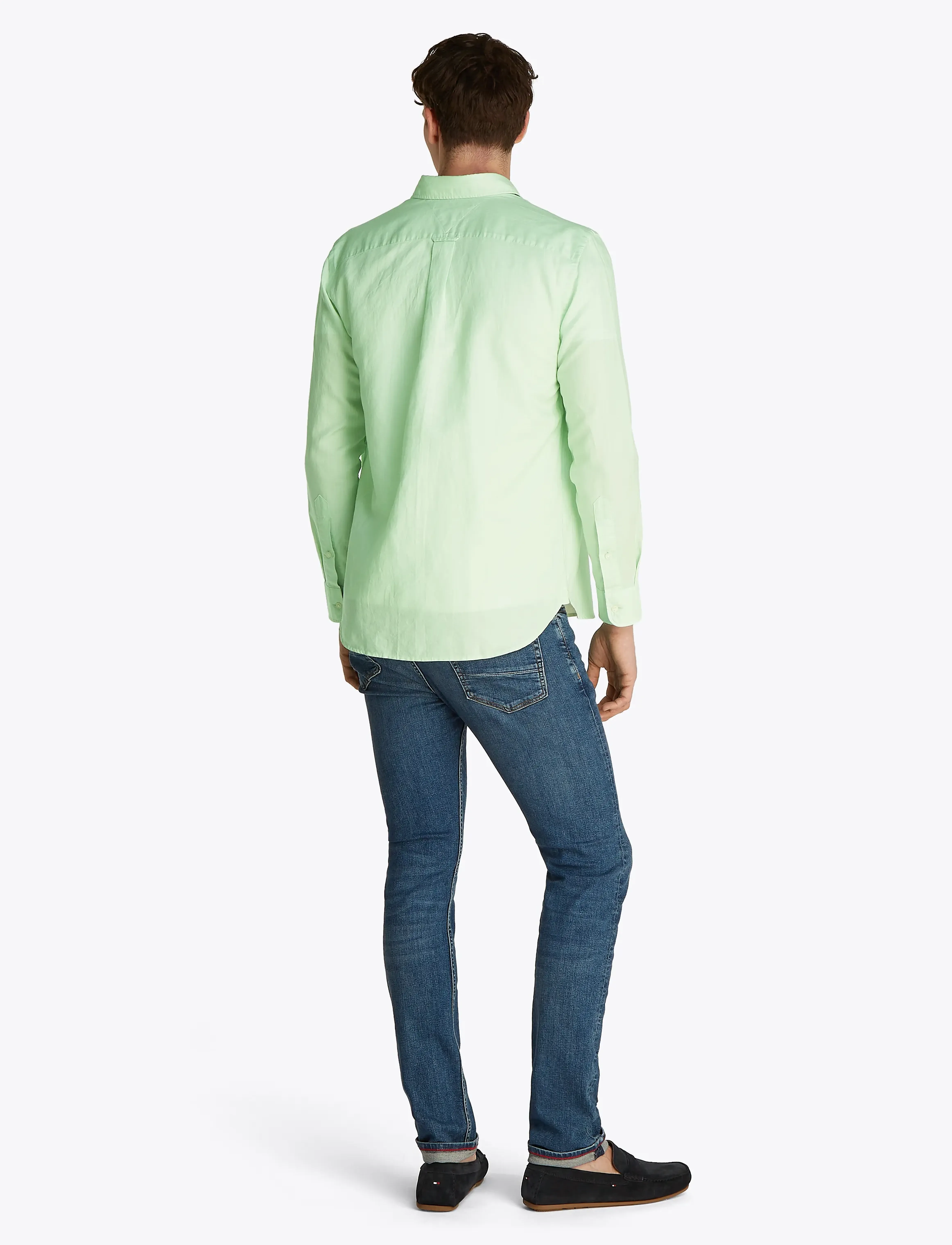 Tommy Hilfiger - LINEN BLEND SOLID RF SHIRT - opal green - 3